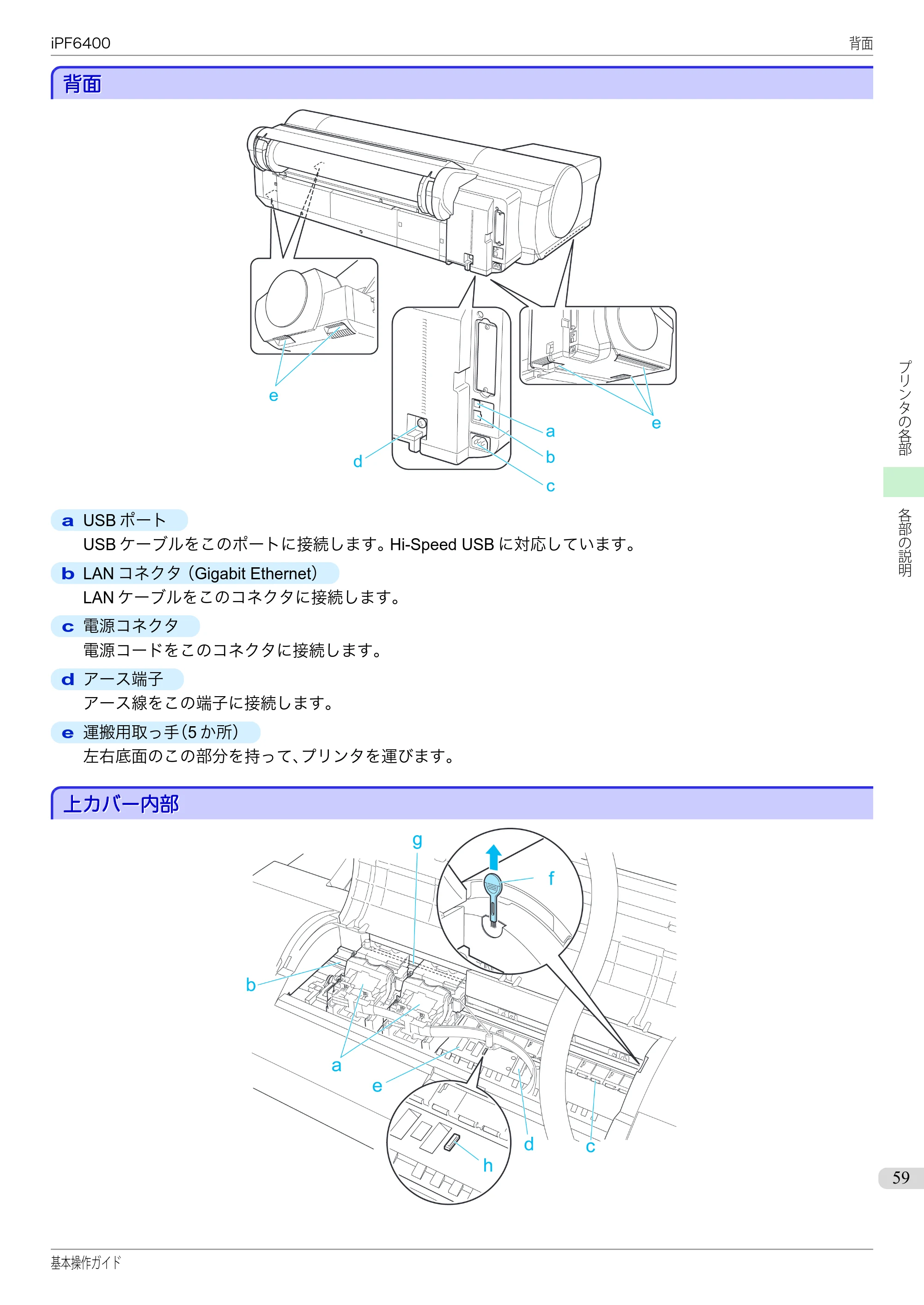 キヤノン iPF6400/6450 基本操作ガイド（iPF6400用）（PDF：14.7MB） — 背面 — 原本ページ — 59ページ