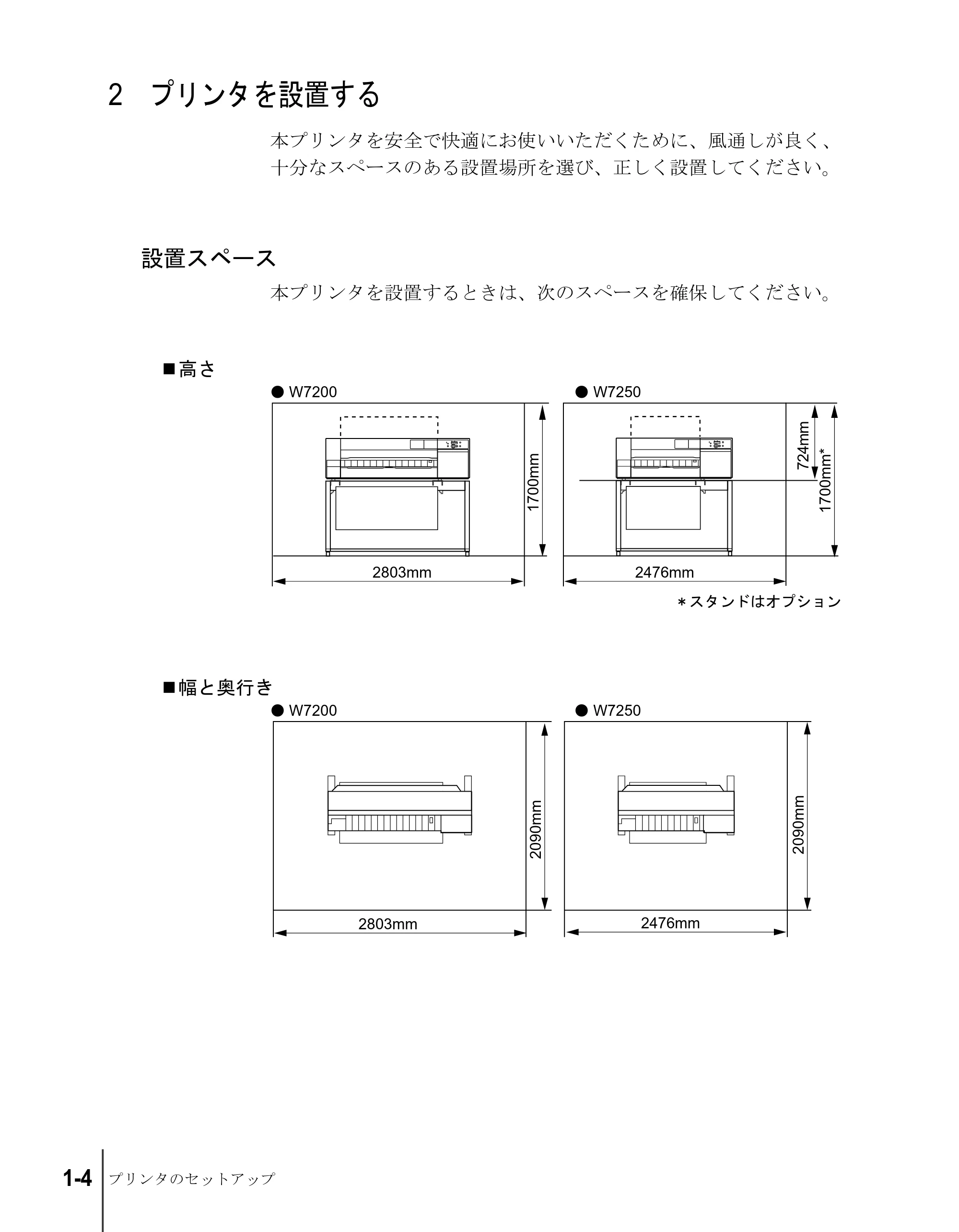 キヤノン W7200/W7250 セットアップガイド (PDF形式/3.52Mバイト) — 2 プリンタを設置する — 原本ページ — 16ページ