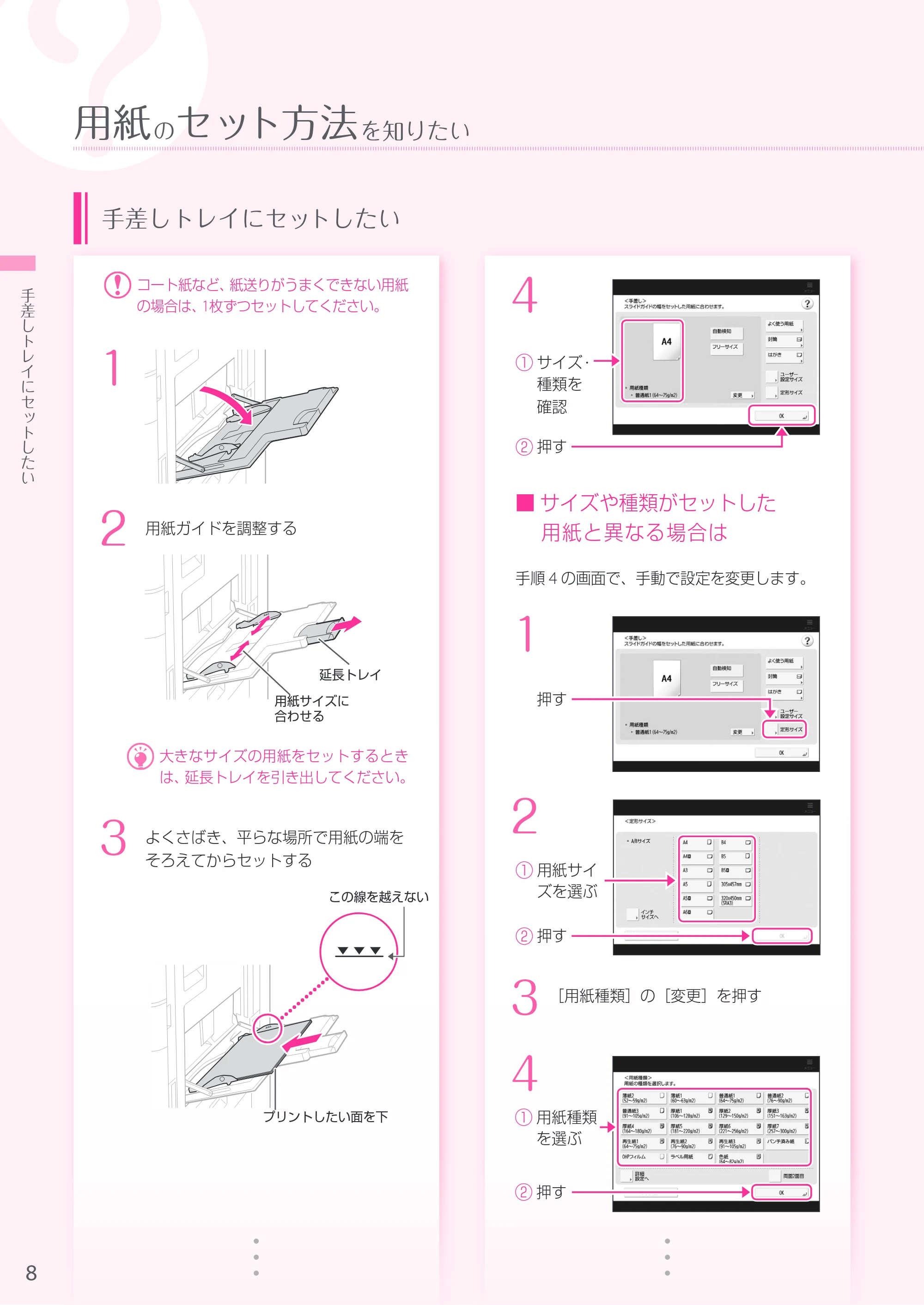 キヤノン A3機用) お困りごと解決ガイド 2019年1月18日更新（PDF：32.97MB） — 原本ページ — 8ページ