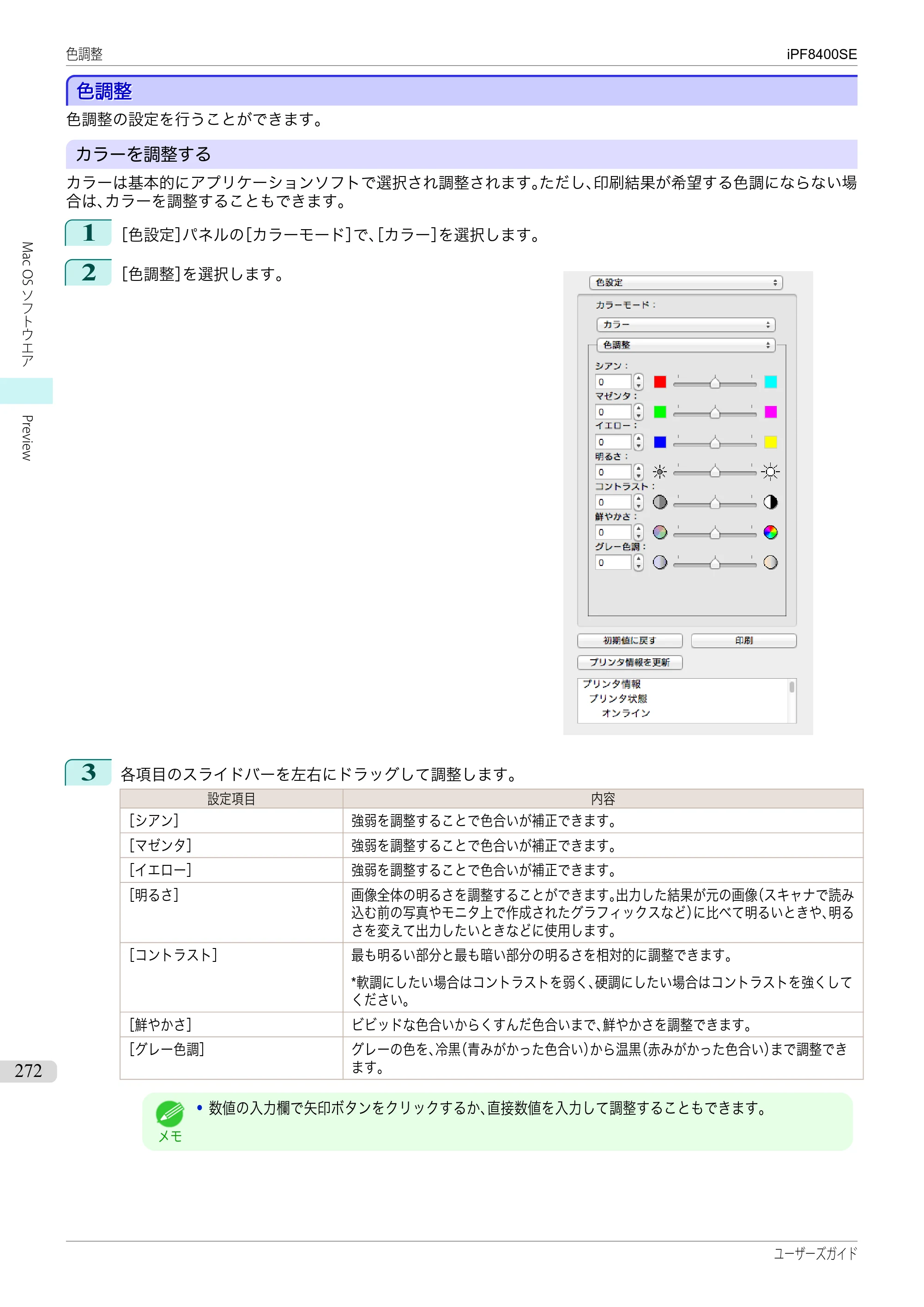 キヤノン iPF8400SE ユーザーズガイド（PDF：46.2MB） — 原本ページ — 272ページ