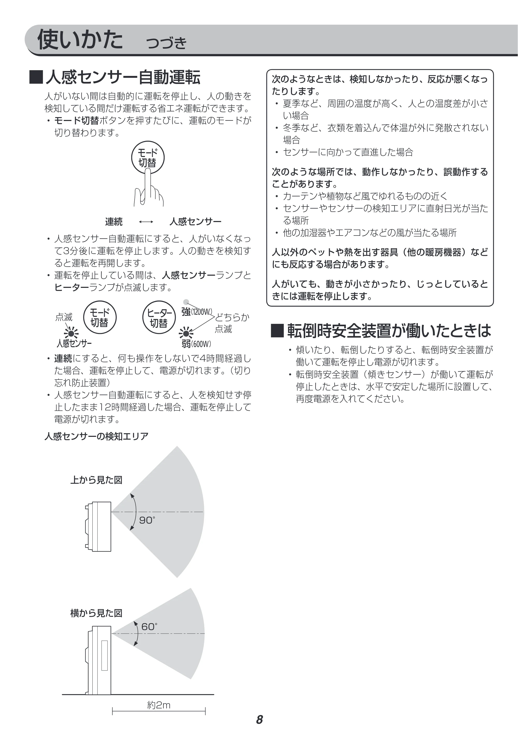 アイリスオーヤマ KJCH-126T 取扱説明書 — 原本ページ — 8ページ