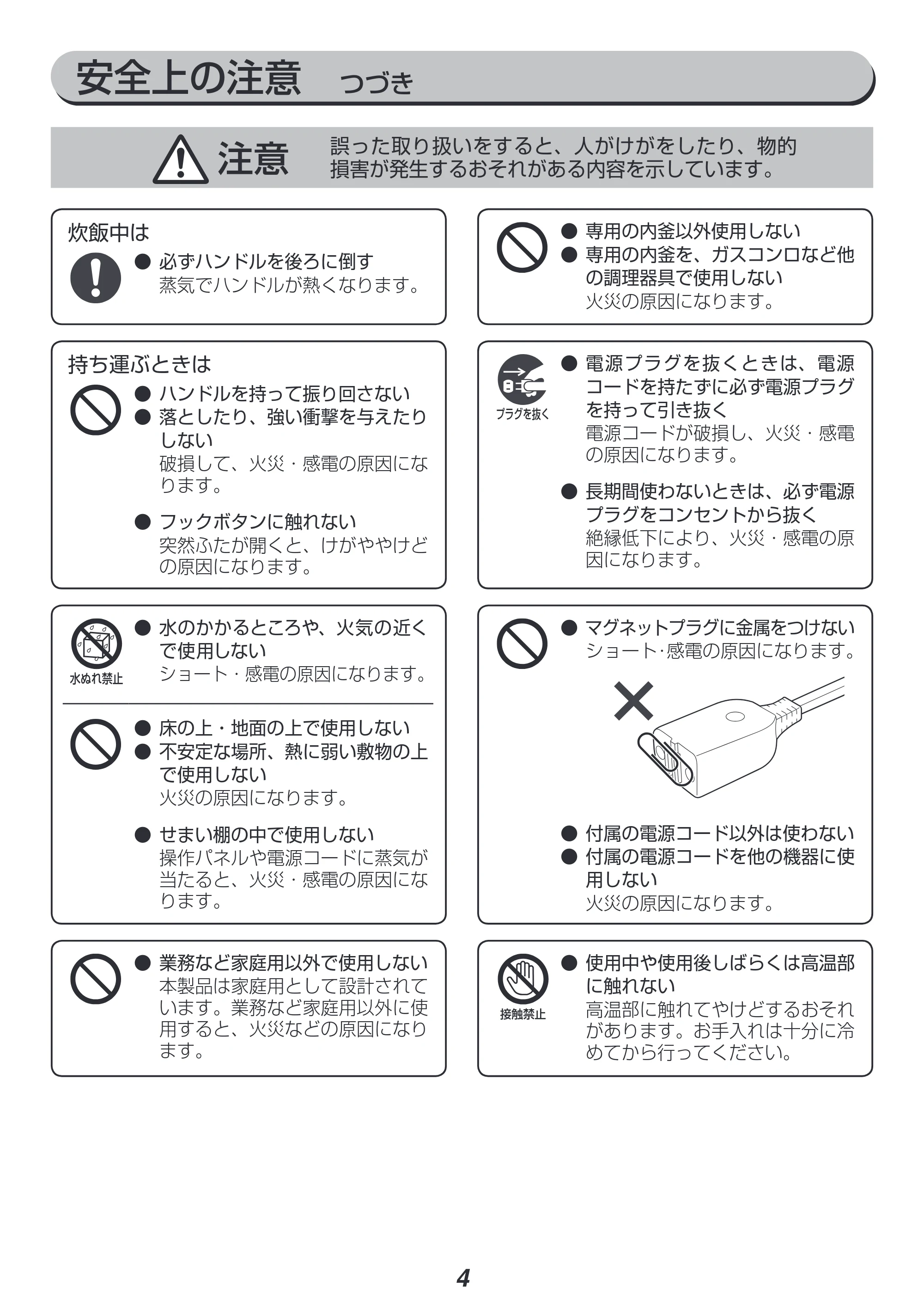 アイリスオーヤマ RC-MD30 取扱説明書 — 原本ページ — 4ページ