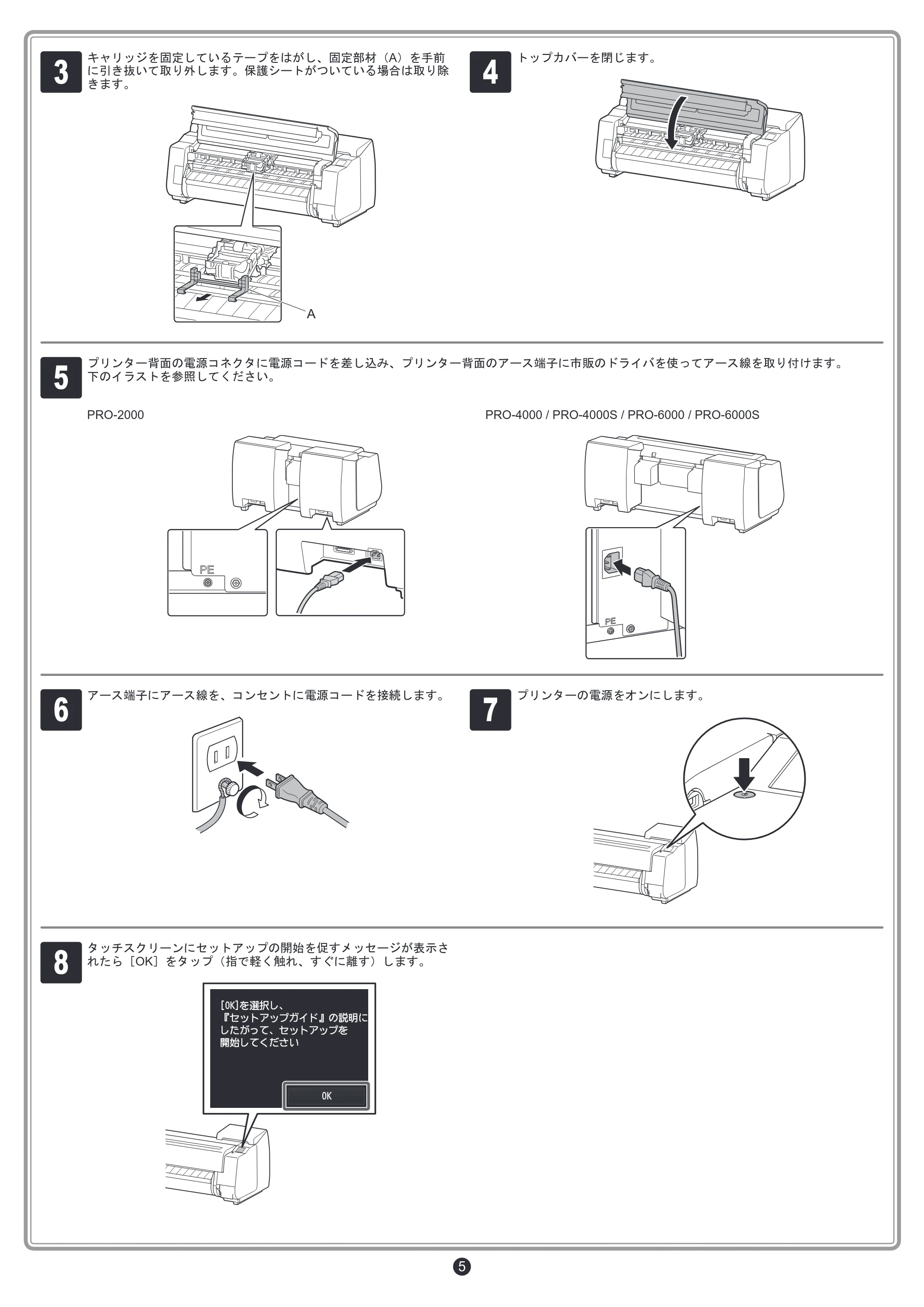 キヤノン PRO-2000 / PRO-4000 / PRO-6000 セットアップガイド（PDF：5.29MB） — 原本ページ — 5ページ