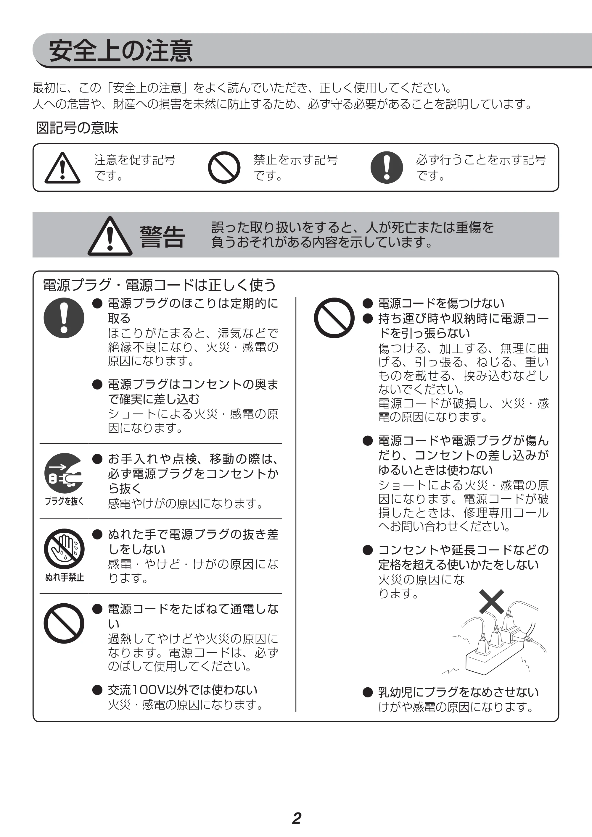 アイリスオーヤマ RC-MA50 取扱説明書 — 原本ページ — 2ページ