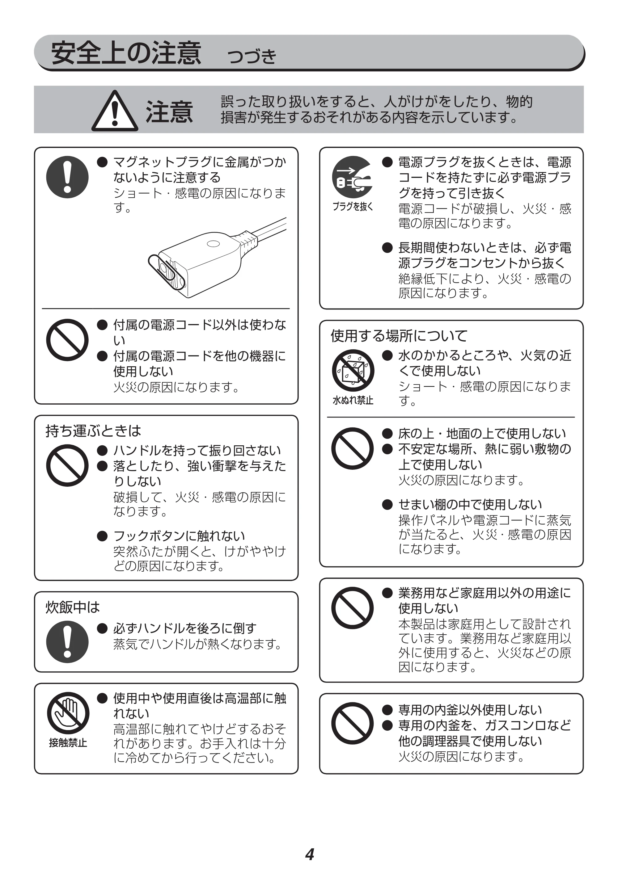 アイリスオーヤマ RC-MA50 取扱説明書 — 原本ページ — 4ページ
