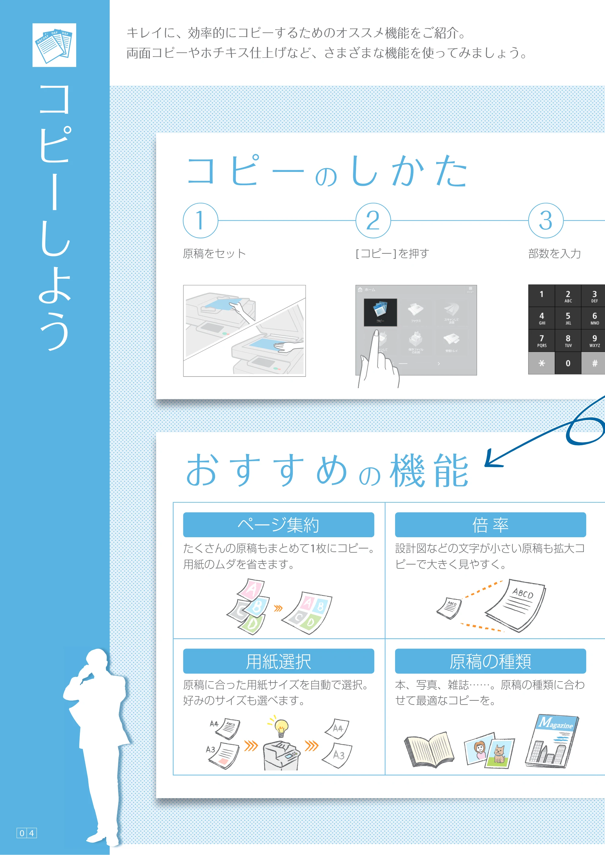 キヤノン A3機用) かんたん操作ガイド（A3機用） 2021年7月8日更新（PDF：15.9MB） — コピーしよう — 原本ページ — 4ページ