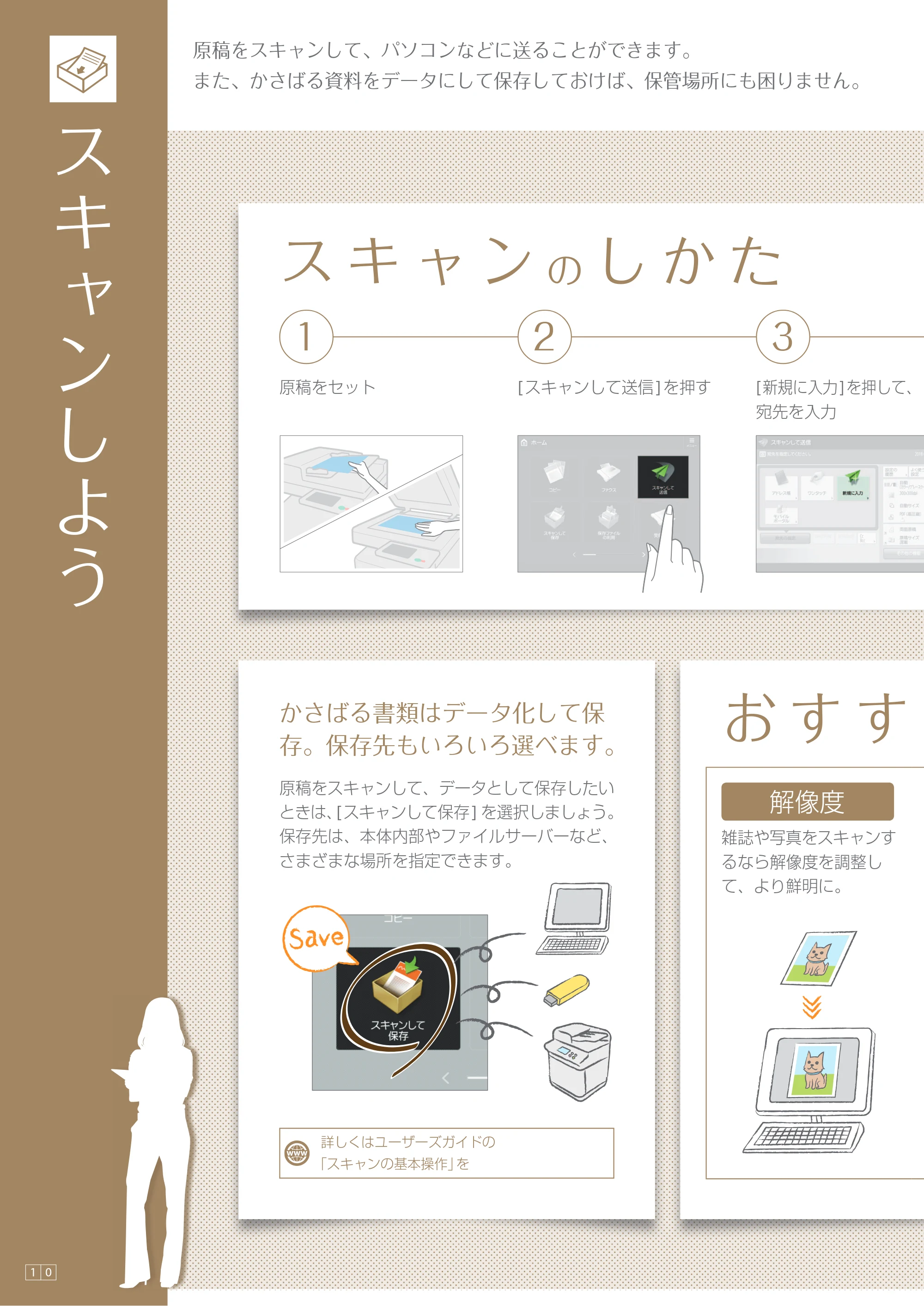 キヤノン A3機用) かんたん操作ガイド（A3機用） 2021年7月8日更新（PDF：15.9MB） — スキャンしよう — 原本ページ — 10ページ