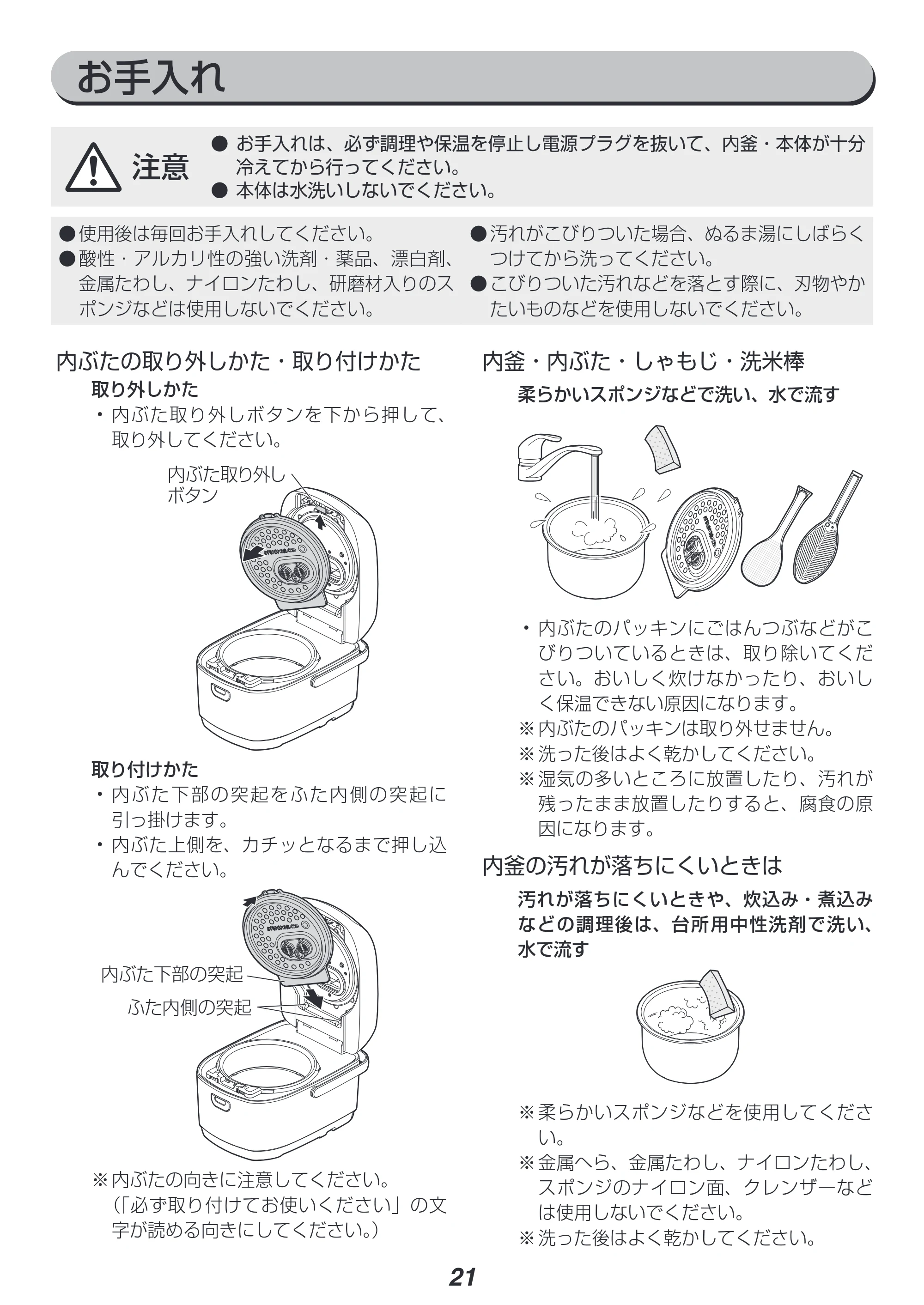 アイリスオーヤマ KRC-PA50 取扱説明書 — 原本ページ — 21ページ
