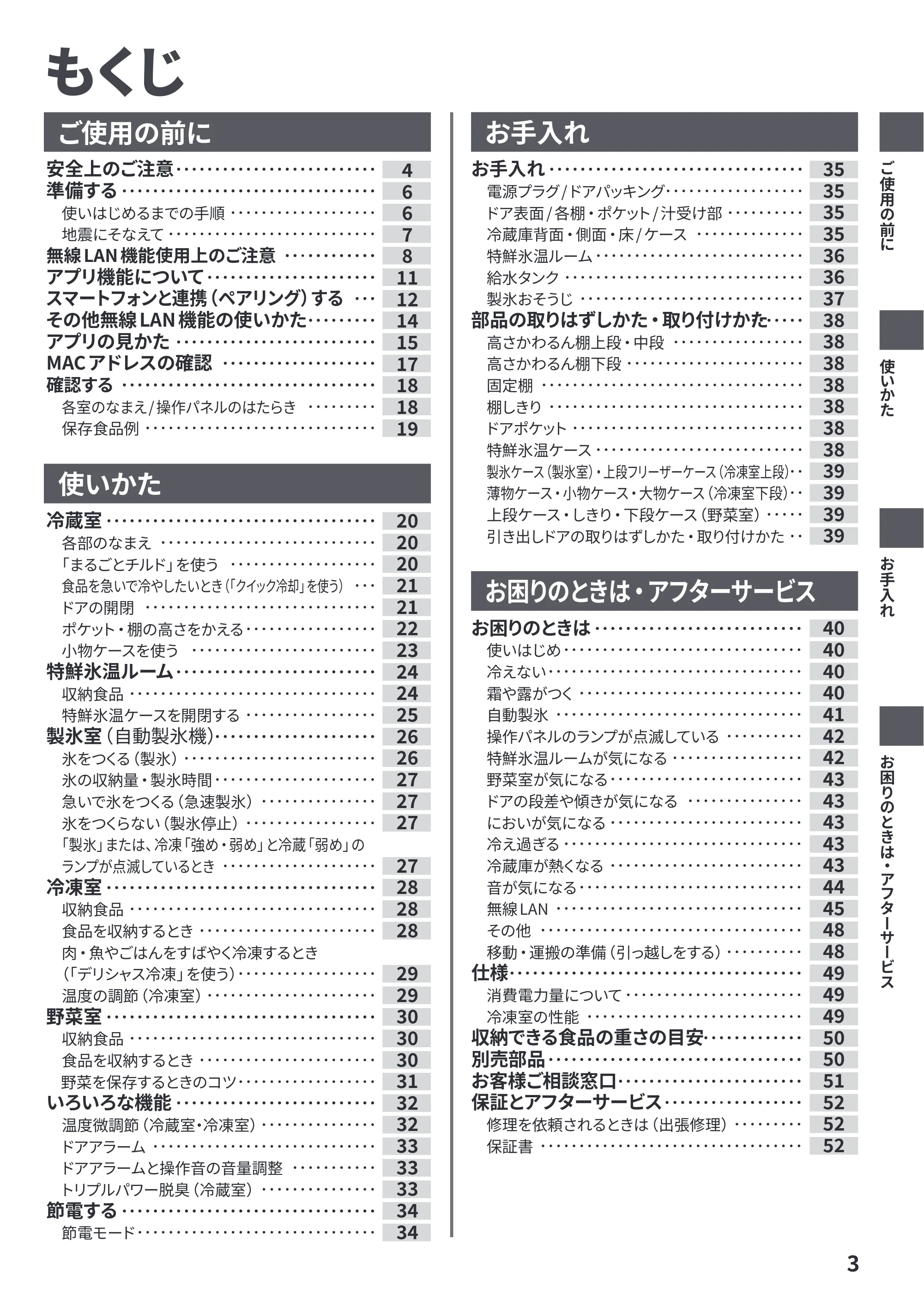 日立 R-HWC62Y / R-HWC54Y / R-HWC49Y 取扱説明書 — 原本ページ — 3ページ