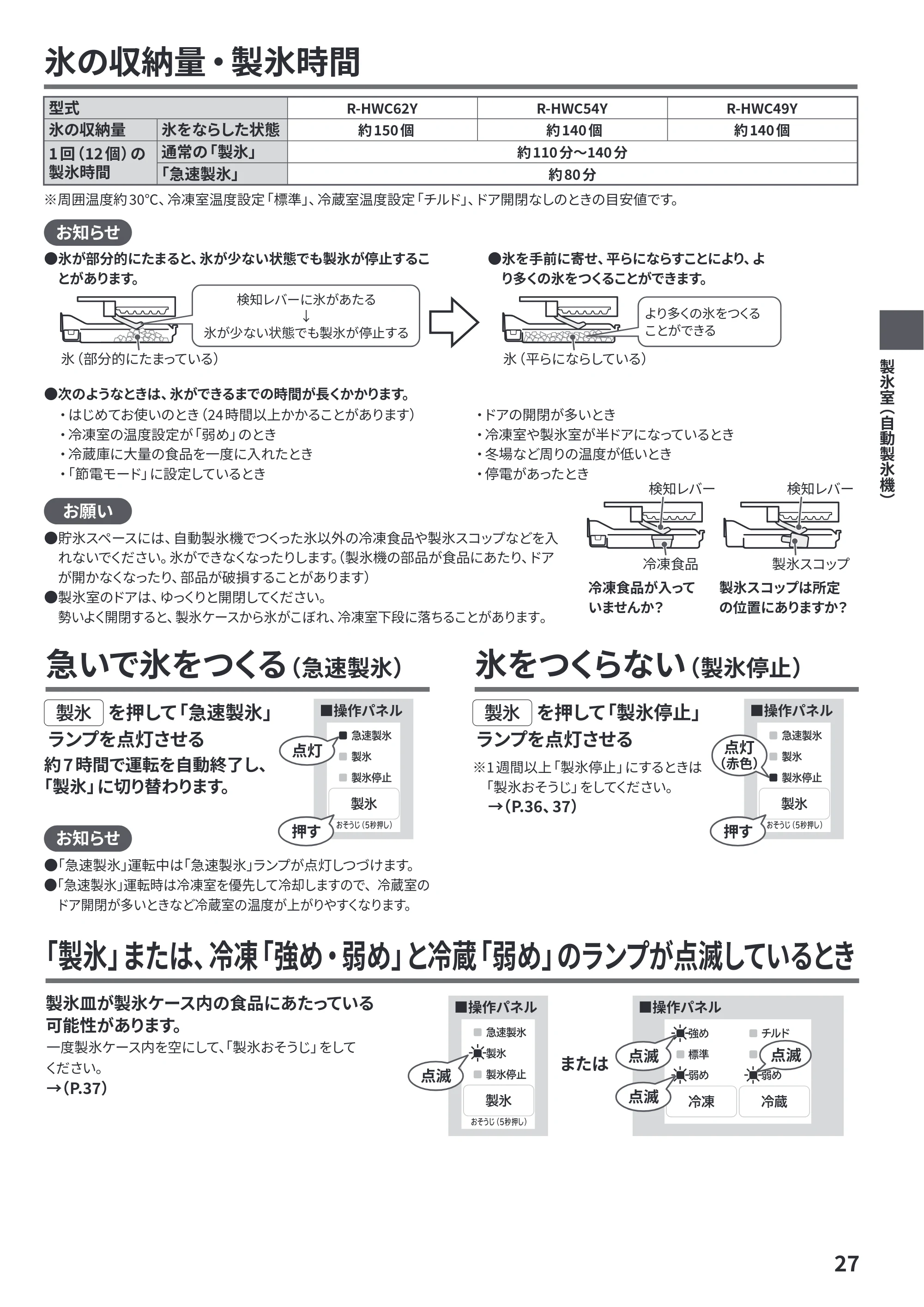 日立 R-HWC62Y / R-HWC54Y / R-HWC49Y 取扱説明書 — 原本ページ — 27ページ