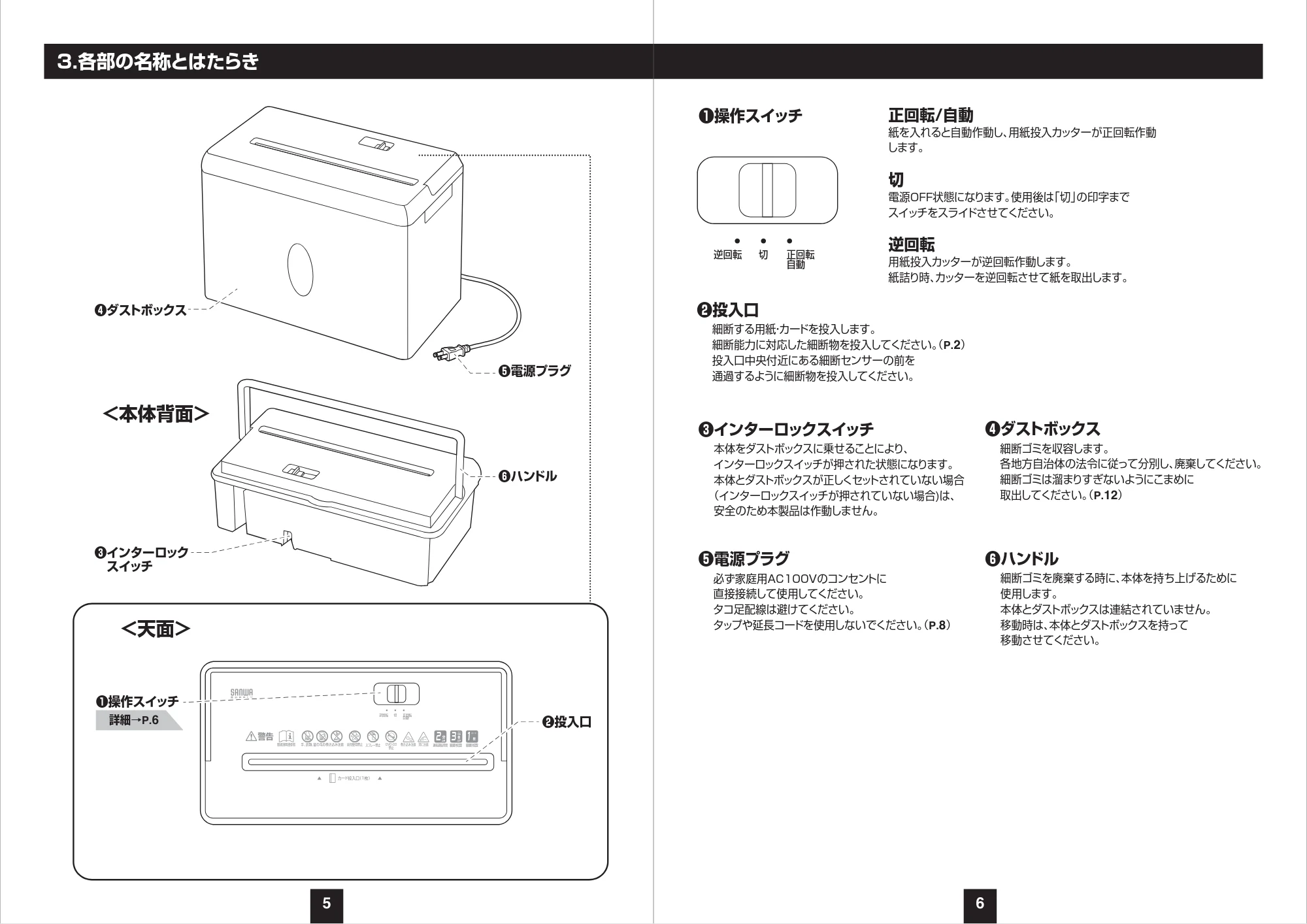 サンワサプライ 400-PSD082W / 400-PSD082BK 取扱説明書 — 原本ページ — 4ページ