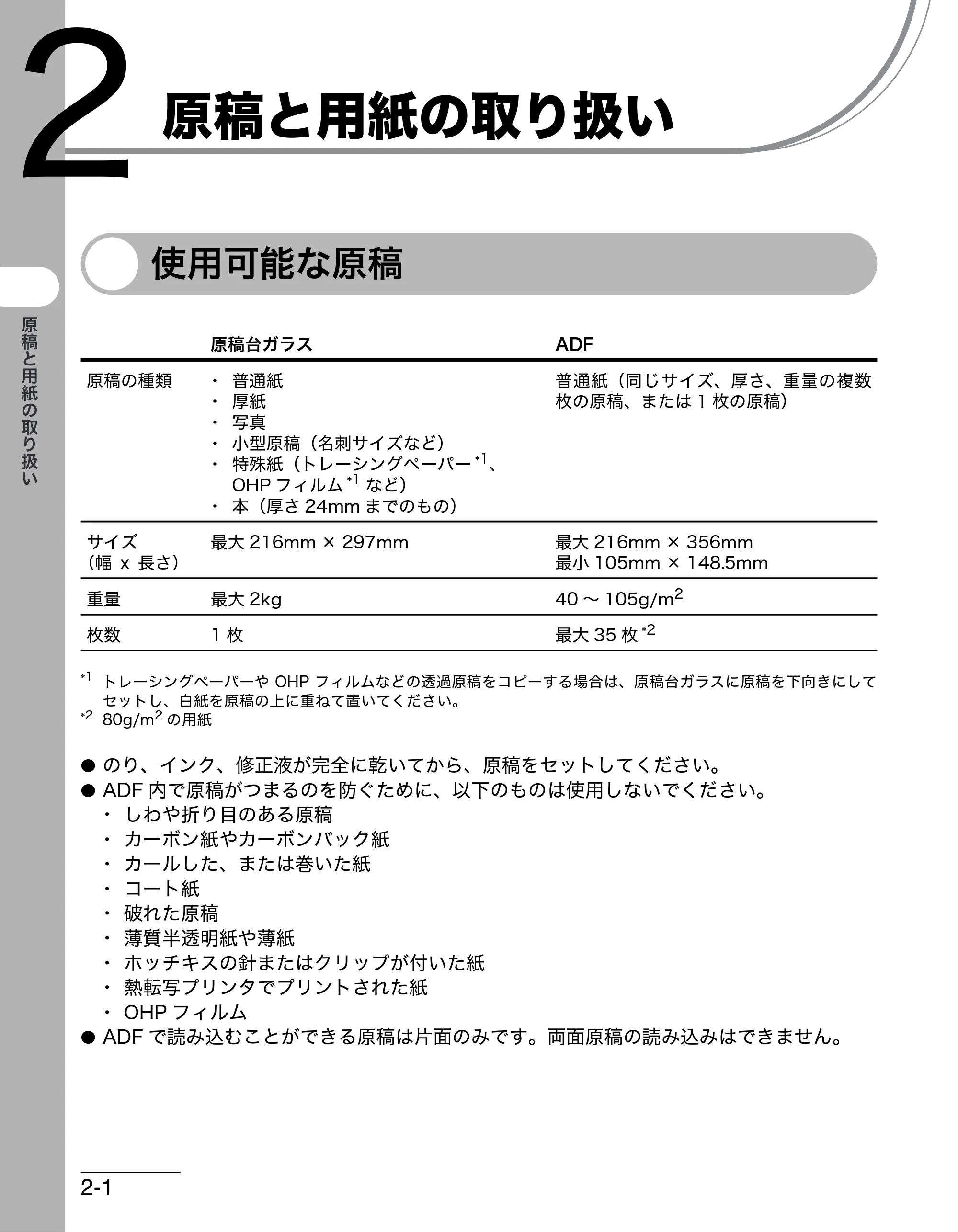 キヤノン MF4270 操作ガイド（基本編） （PDF形式／10.37Mバイト） — 原稿と用紙の取り扱い — 原本ページ — 37ページ