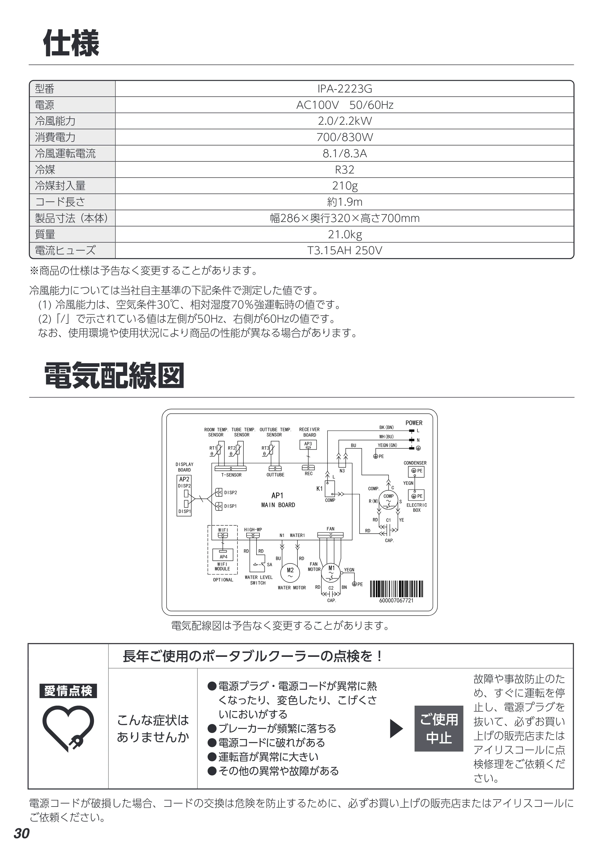 アイリスオーヤマ IPA-2223G 取扱説明書 — 原本ページ — 30ページ