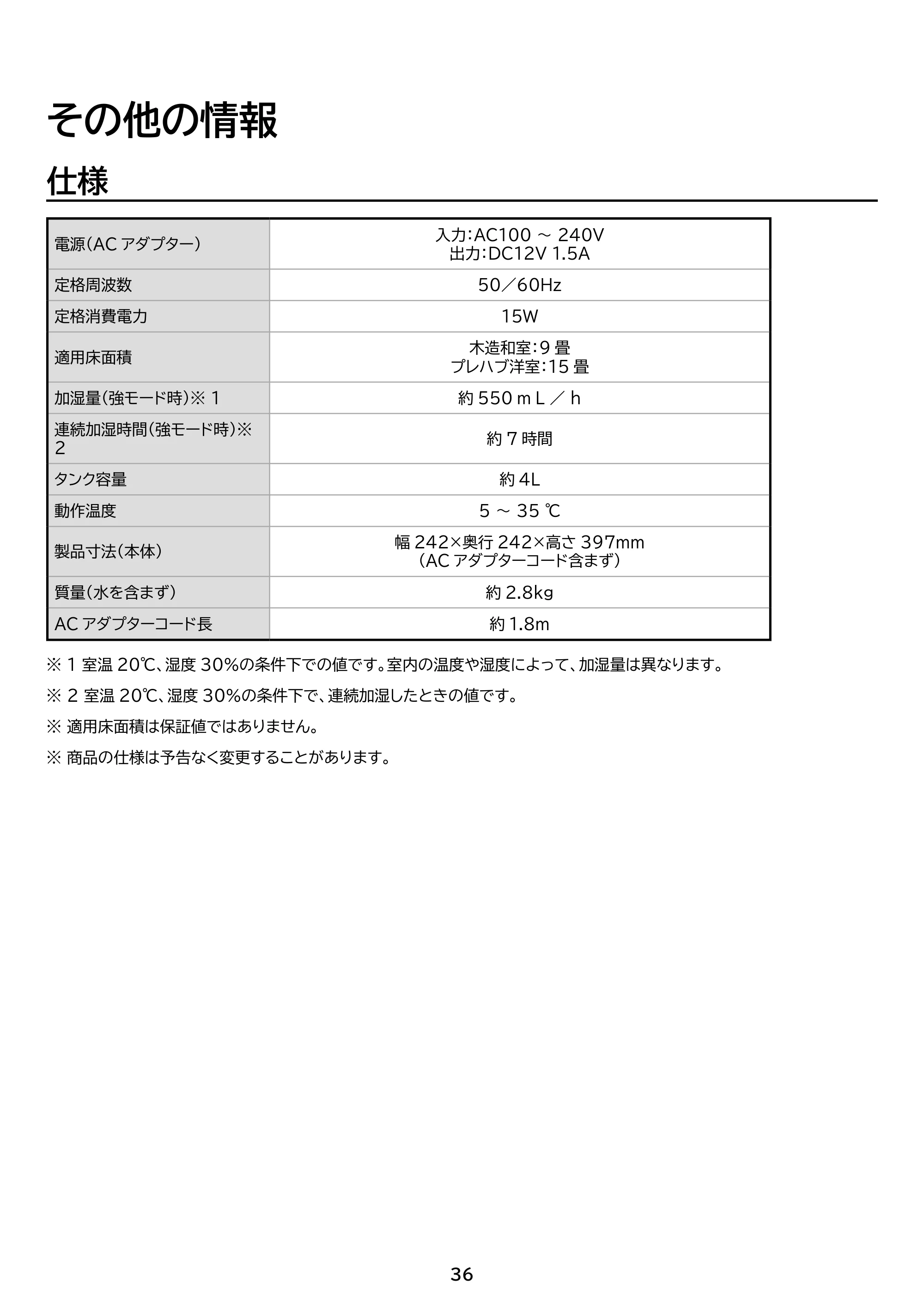 アイリスオーヤマ AHM-MVU55A 取扱説明書 — 原本ページ — 36ページ