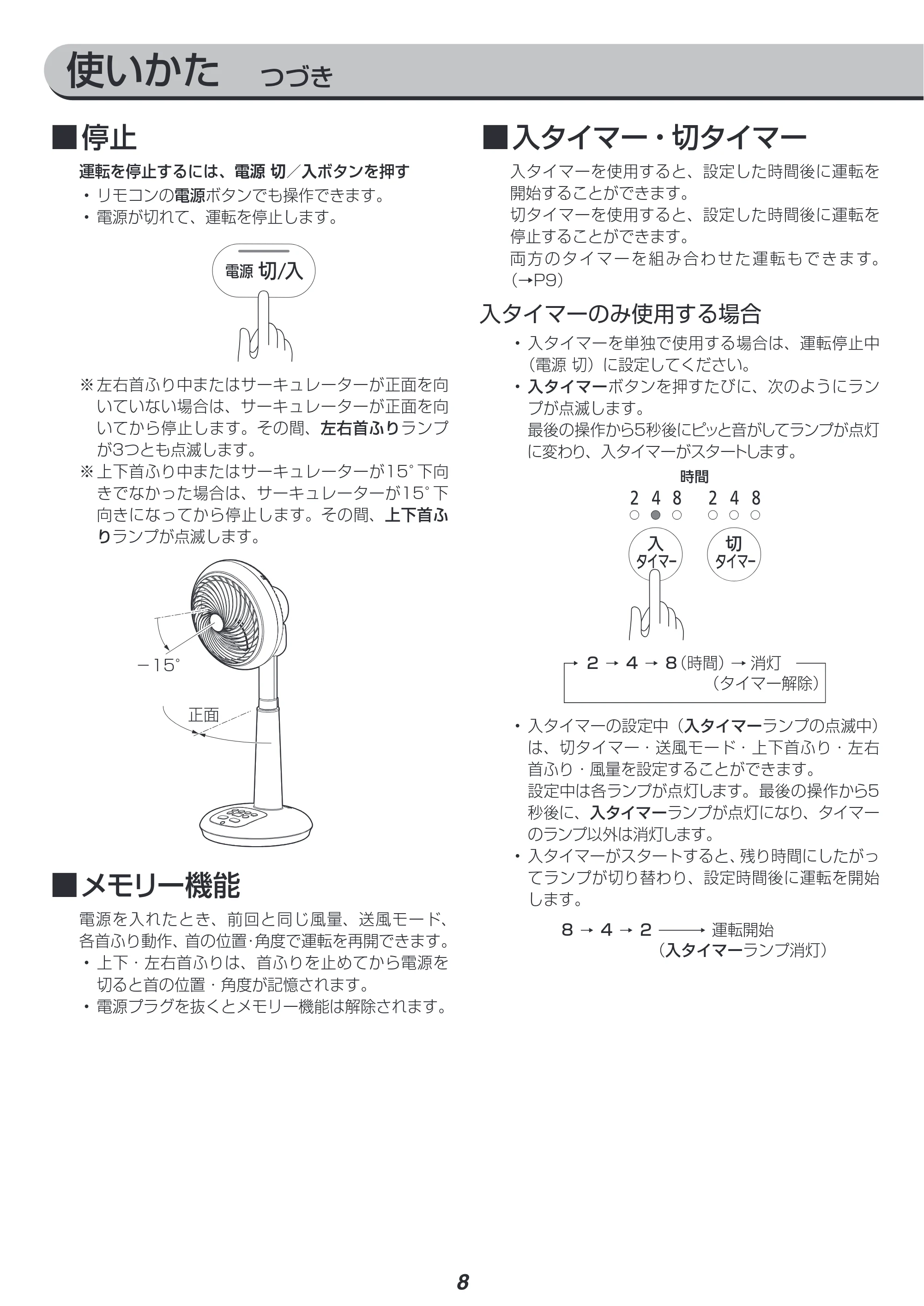 アイリスオーヤマ STF-DC182T 取扱説明書 — 原本ページ — 8ページ