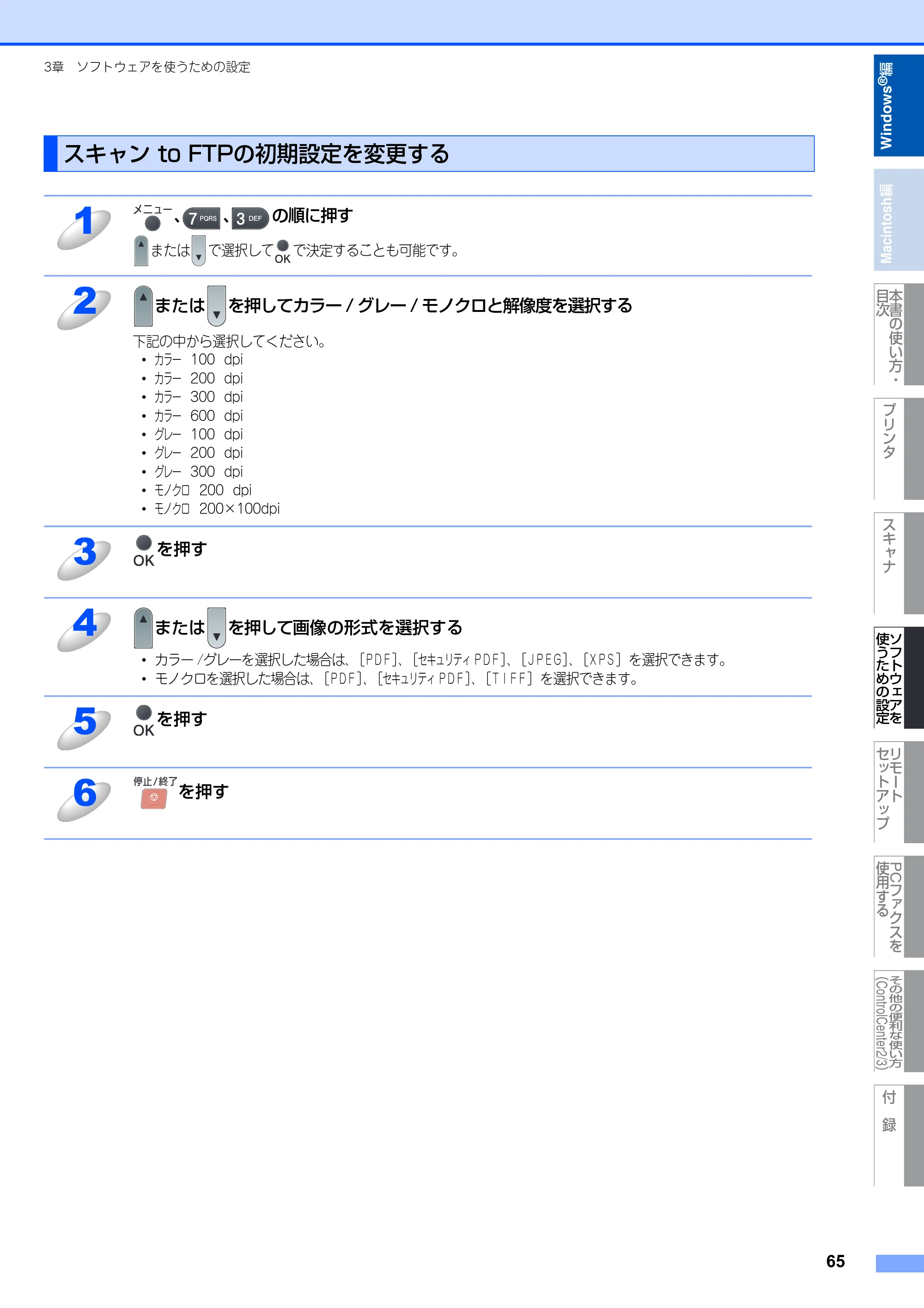 ブラザー MFC-8380DN ユーザーズガイド ～応用編～ — 原本ページ — 66ページ