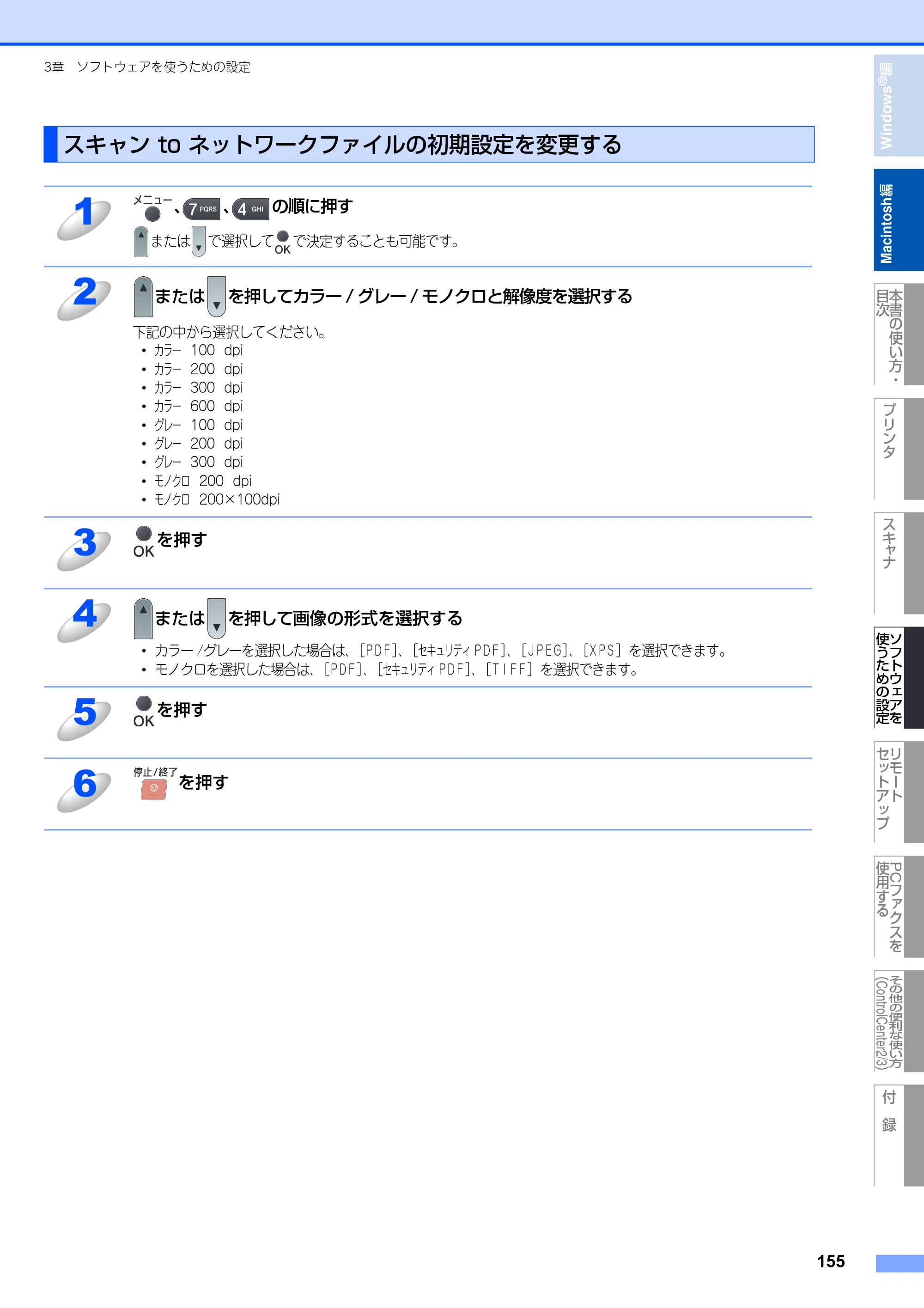 ブラザー MFC-8380DN ユーザーズガイド ～応用編～ — 原本ページ — 156ページ