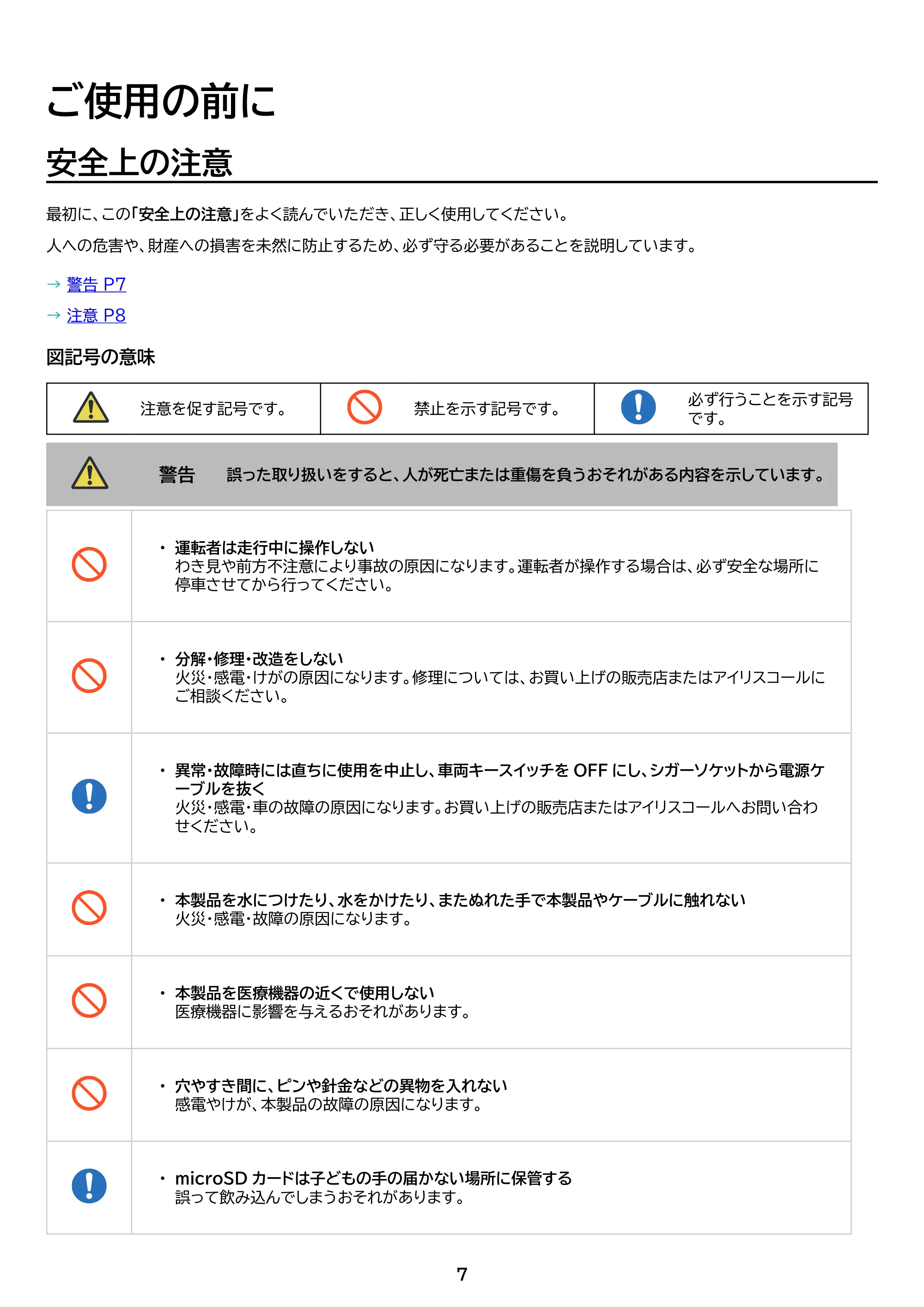 アイリスオーヤマ IDR-C121 取扱説明書 — 原本ページ — 7ページ