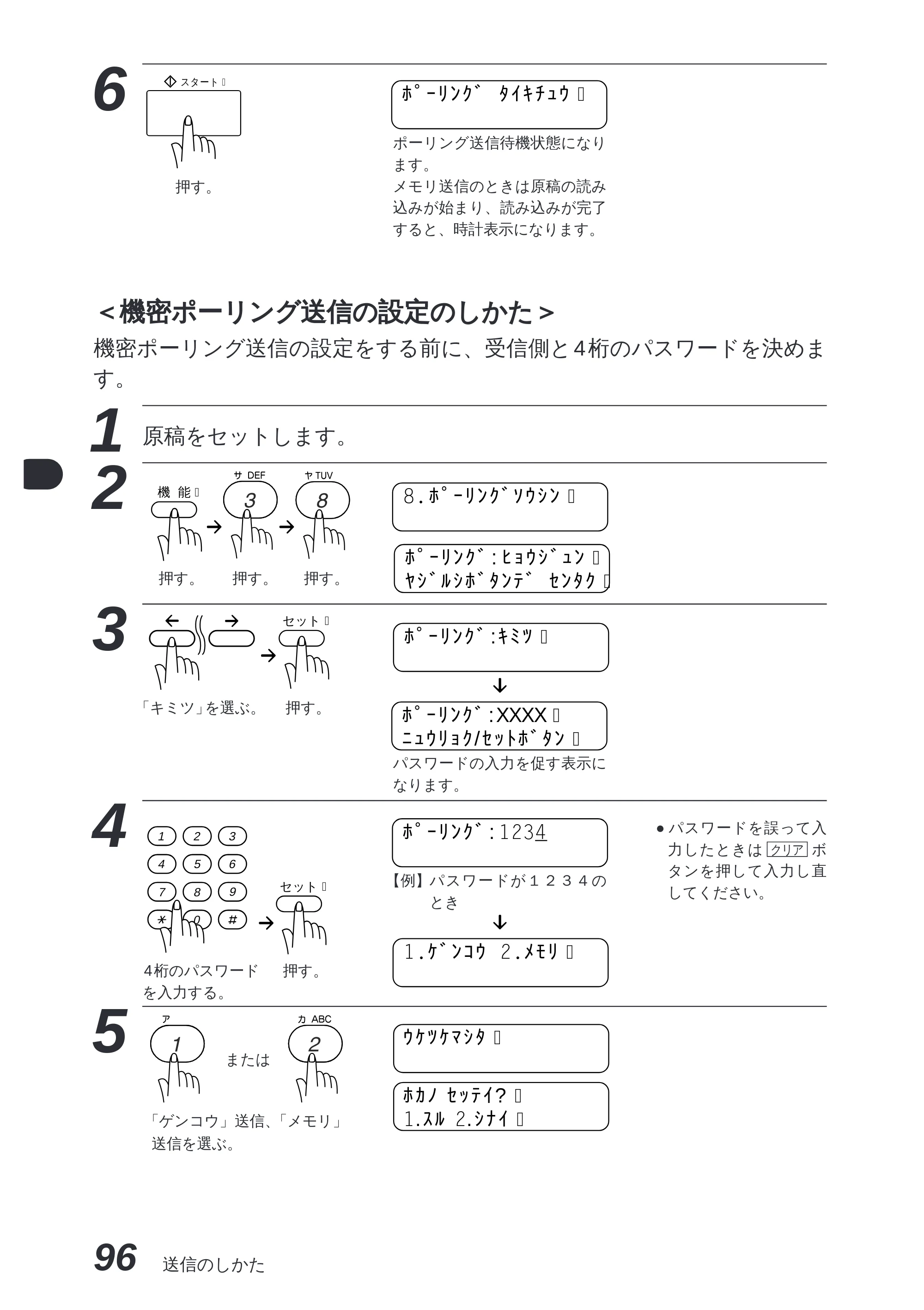 ブラザー MFC-8300J 取扱説明書（本体） — 電話呼出機能とファクス転送を設定する — 原本ページ — 110ページ