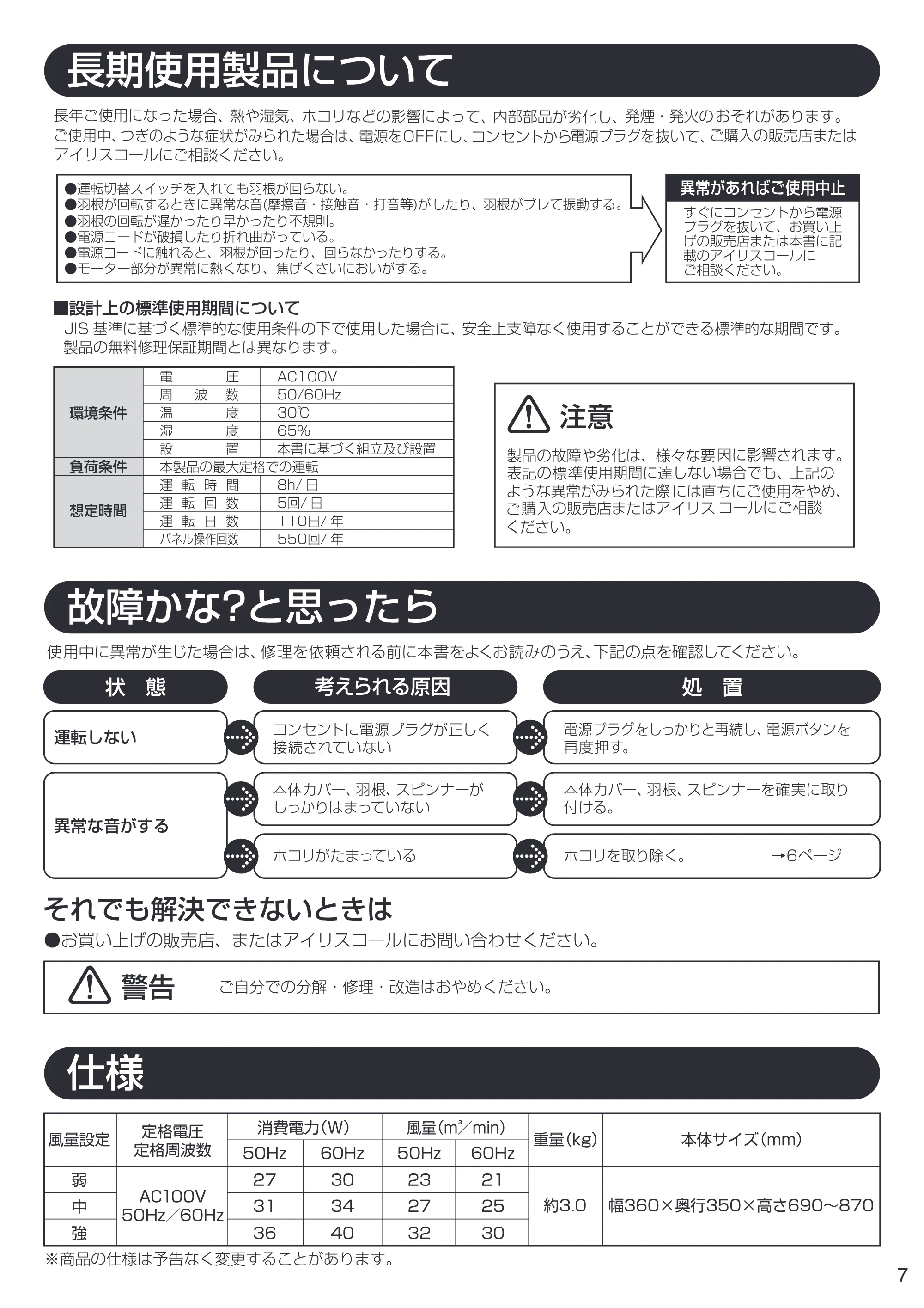アイリスオーヤマ EFB-31 取扱説明書 — EFB-31_07.pdf — 原本ページ — 7ページ