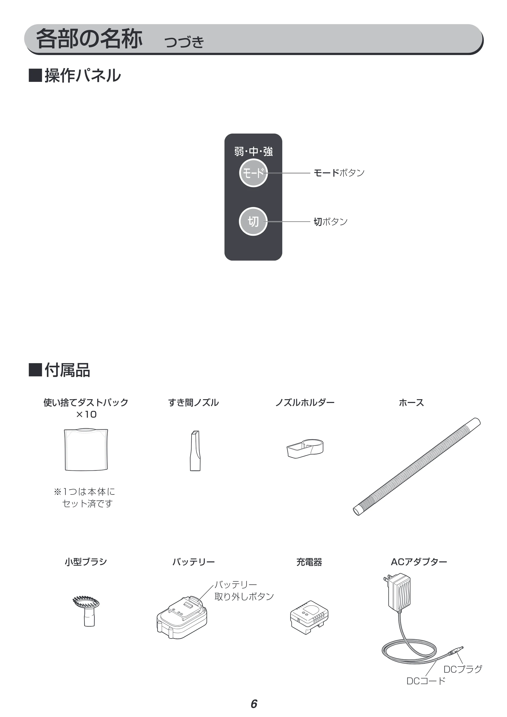 アイリスオーヤマ BCL108-H 取扱説明書 — 原本ページ — 6ページ
