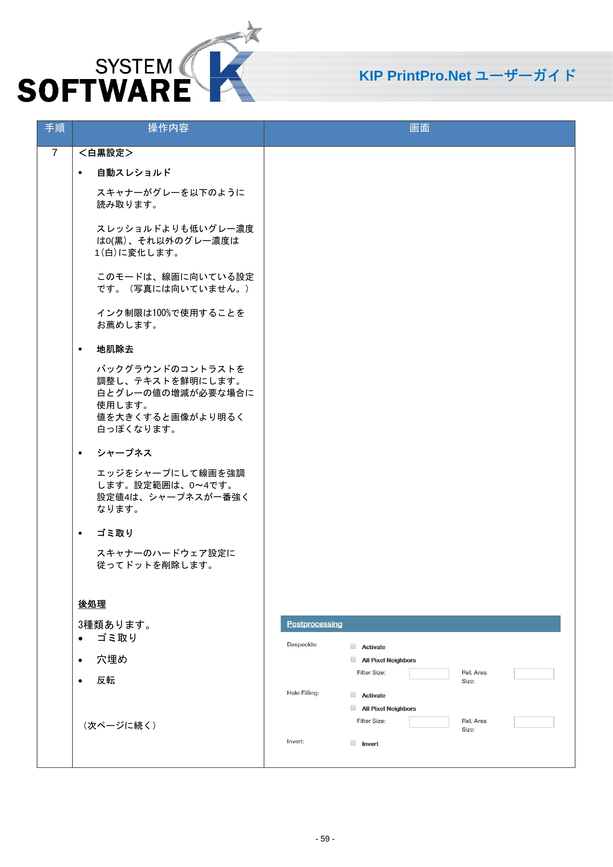 京セラ KIP 7170 KIP PrintPro.Net ユーザーガイド — 原本ページ — 61ページ