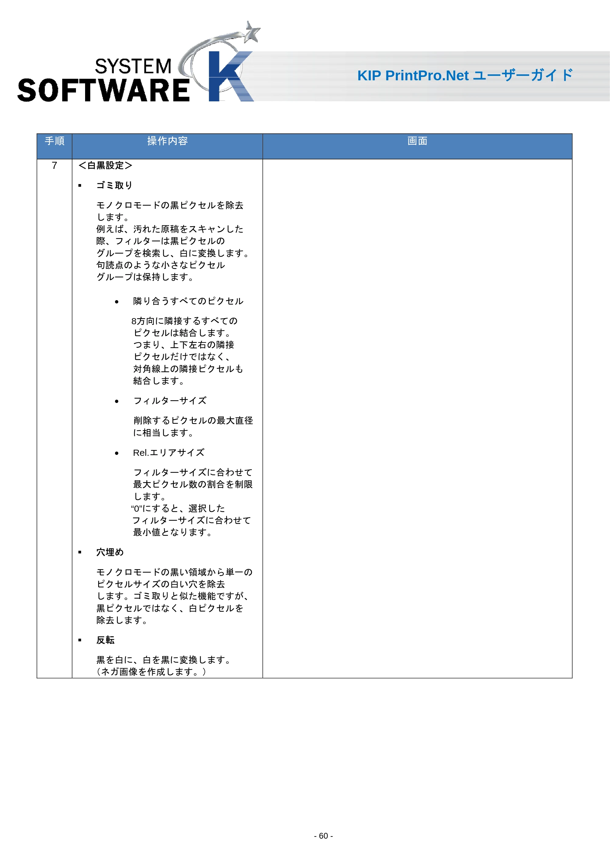 京セラ KIP 7170 KIP PrintPro.Net ユーザーガイド — 原本ページ — 62ページ