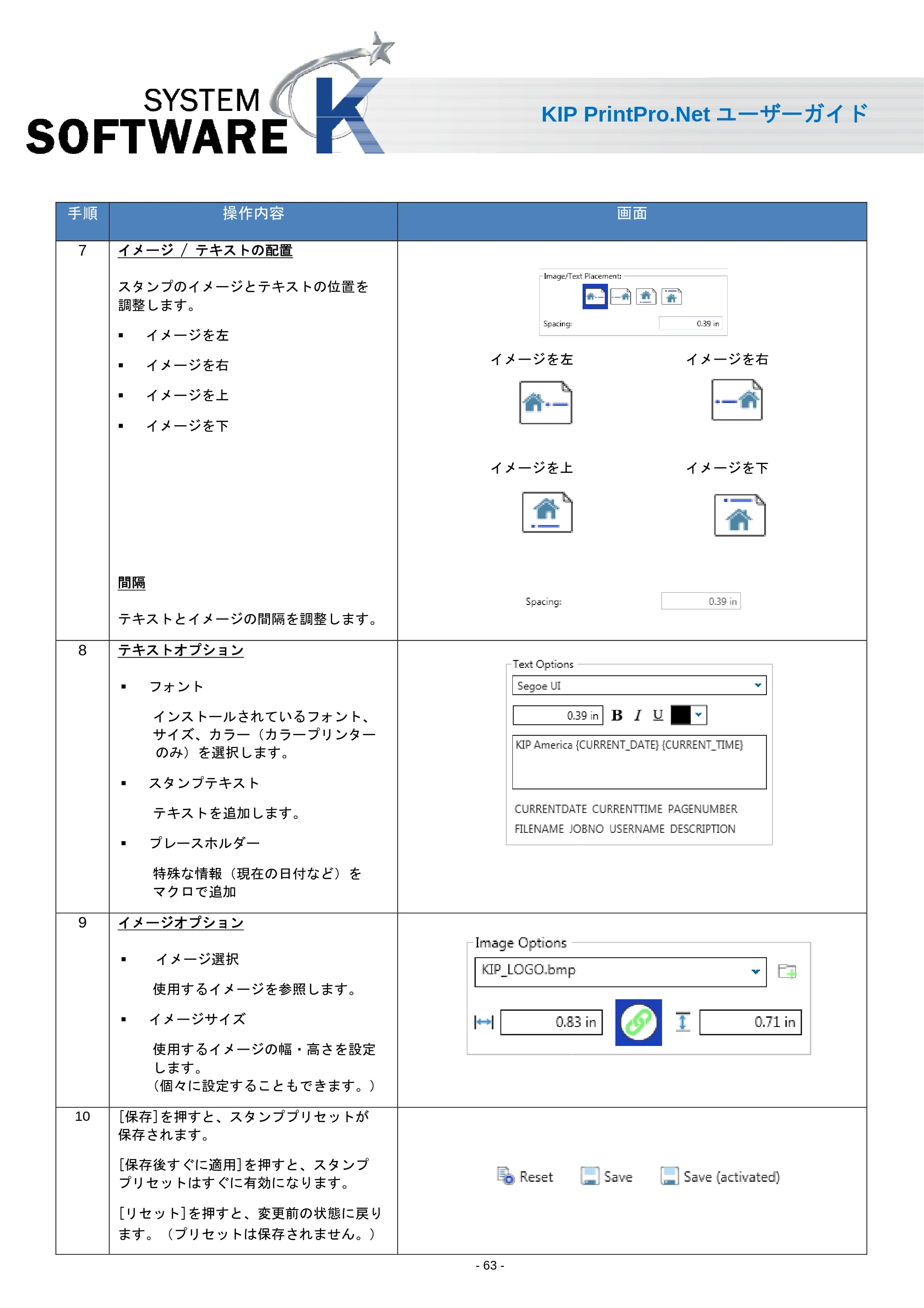 京セラ KIP 7170 KIP PrintPro.Net ユーザーガイド — 原本ページ — 65ページ
