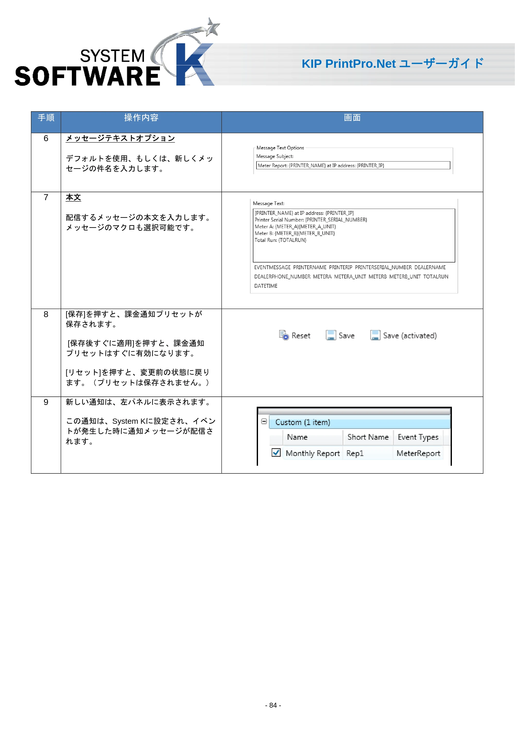 京セラ KIP 7170 KIP PrintPro.Net ユーザーガイド — 原本ページ — 86ページ