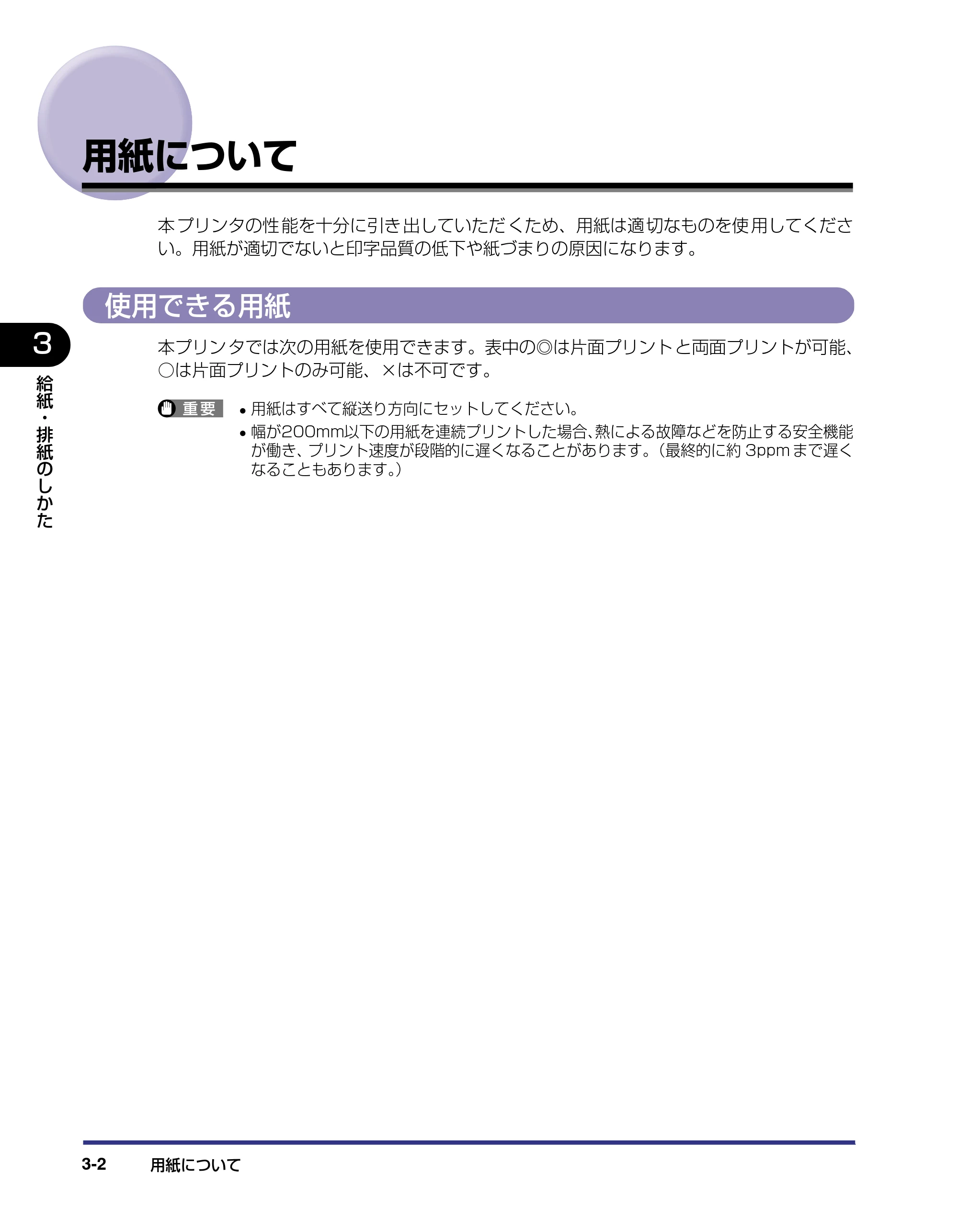 キヤノン LBP5500 ユーザーズガイド 2006年5月25日更新 (PDF形式/7.84Mバイト) — 用紙について — 原本ページ — 58ページ