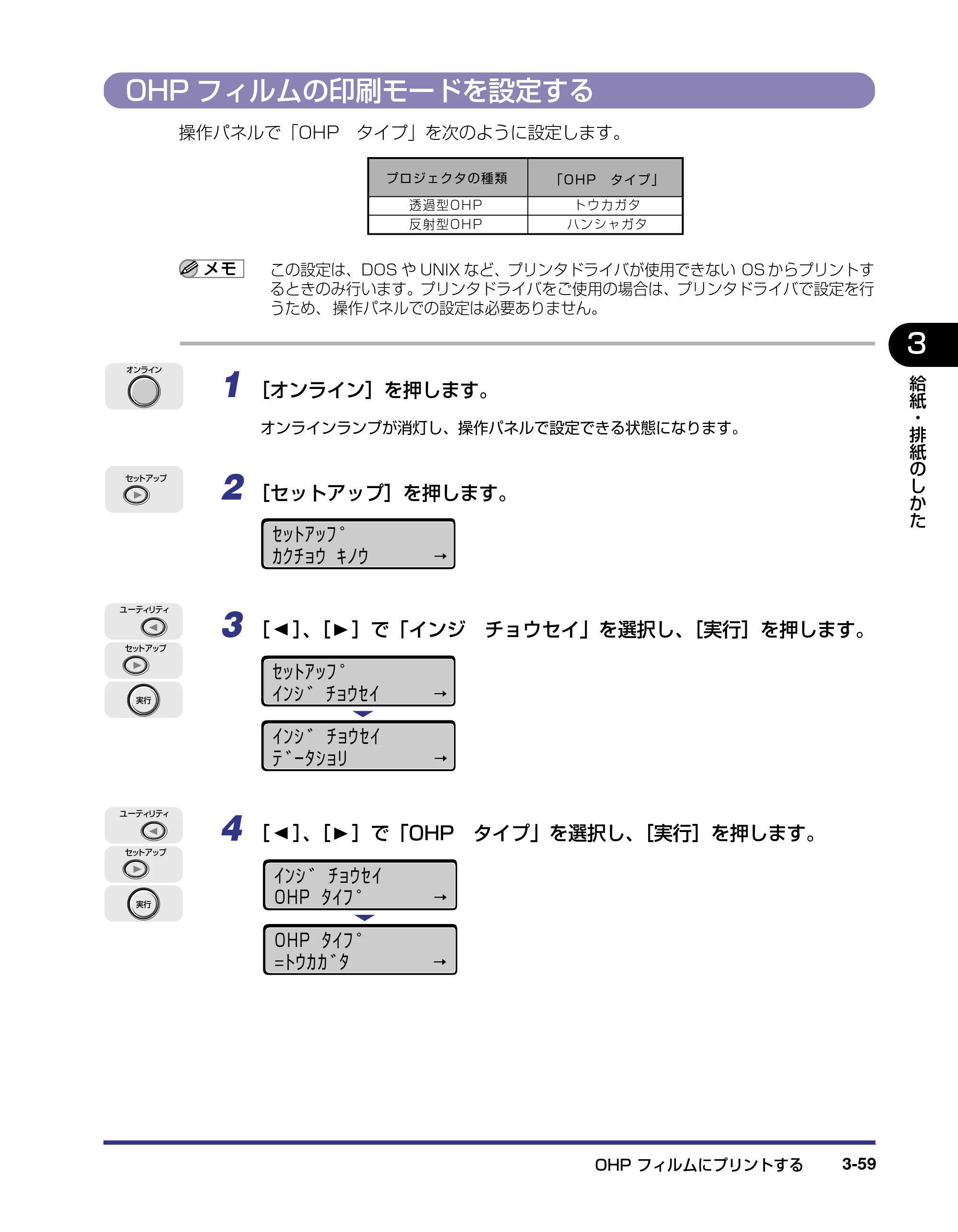 キヤノン LBP5500 ユーザーズガイド 2006年5月25日更新 （PDF形式／7.84Mバイト） — OHPフィルムの印刷モードを設定する — 原本ページ — 115ページ
