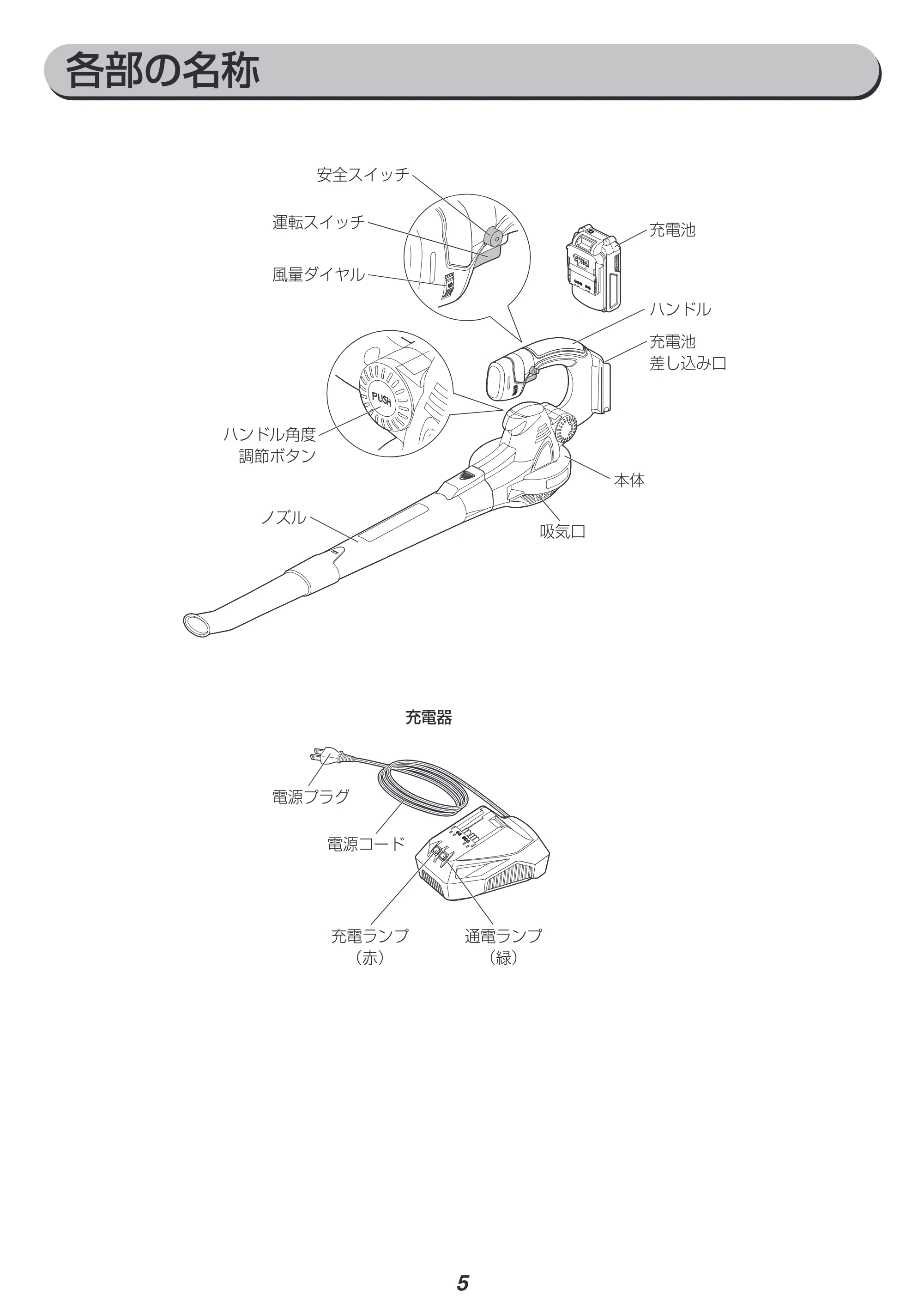 アイリスオーヤマ JB181 取扱説明書 — 原本ページ — 5ページ