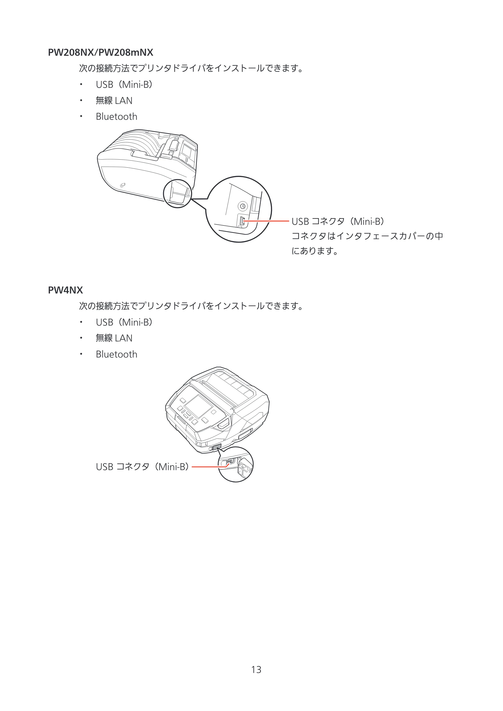 サトー CL4-SXR / CL4NX-J Plus / CL4NX-J プリンタドライバ説明書 — 原本ページ — 13ページ