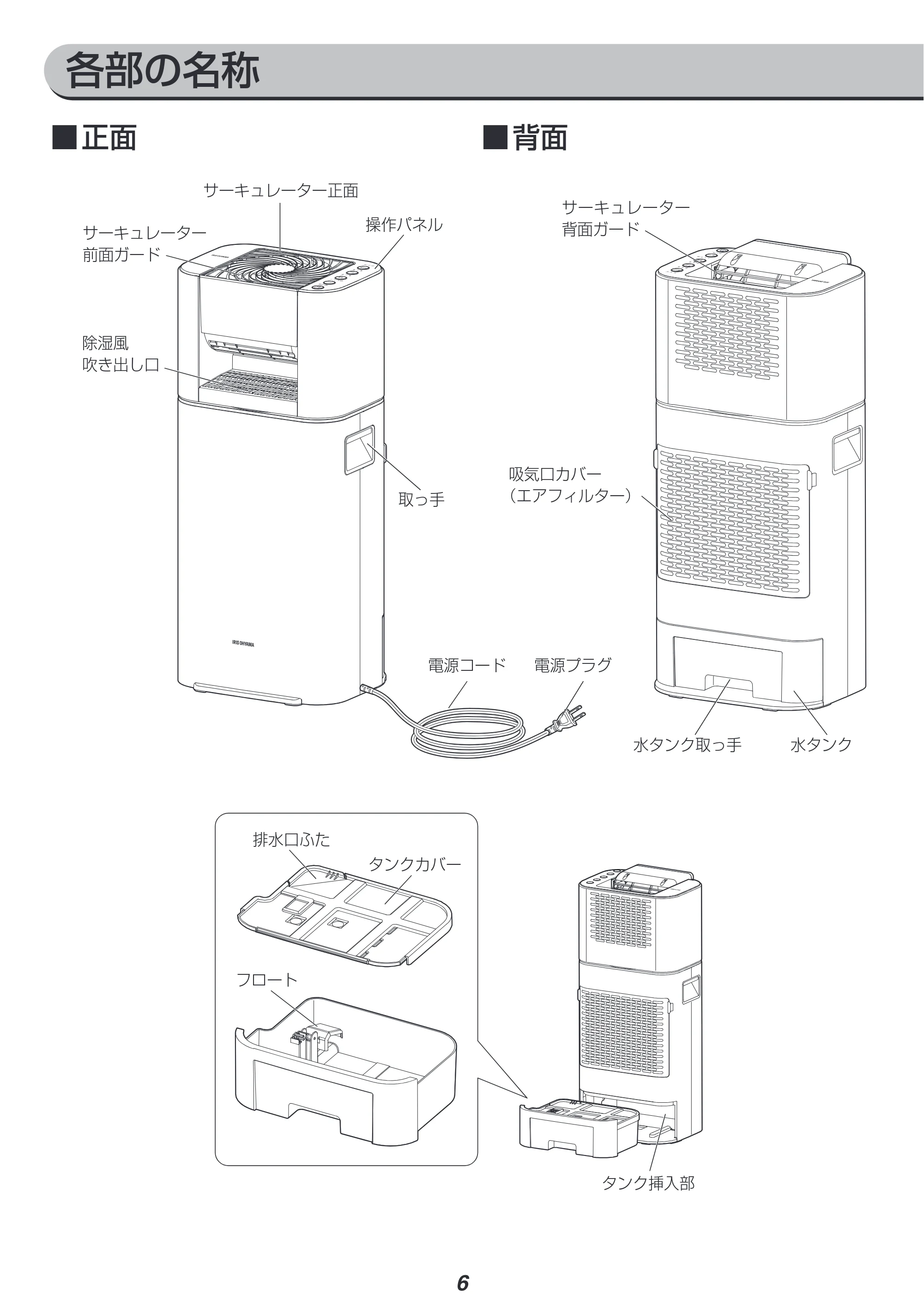 アイリスオーヤマ IJD-I50 取扱説明書 — 原本ページ — 6ページ