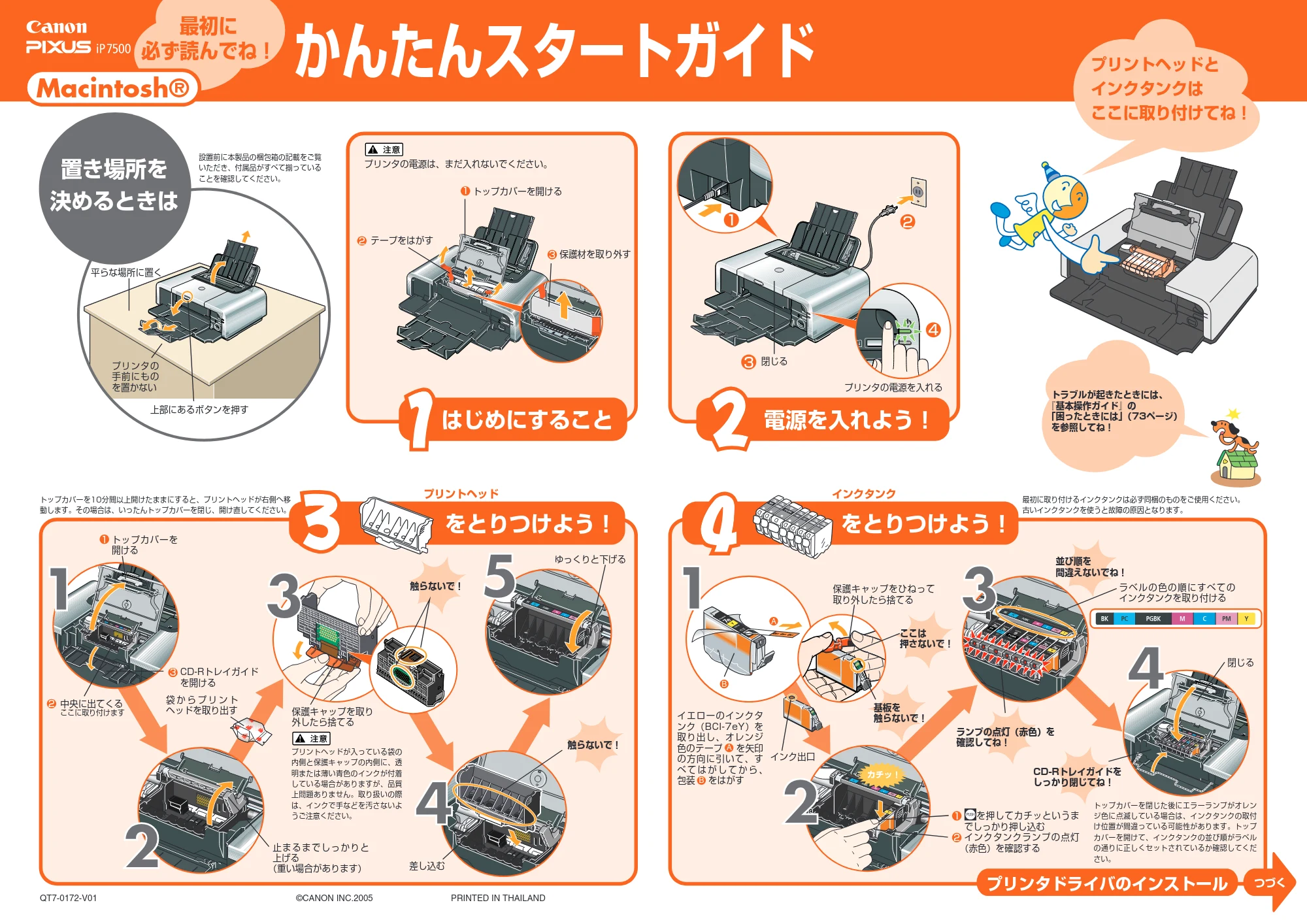 キヤノン PIXUS iP7500 かんたんスタートガイド (Mac版) (PDF形式/2.74Mバイト) — 原本ページ — 1ページ