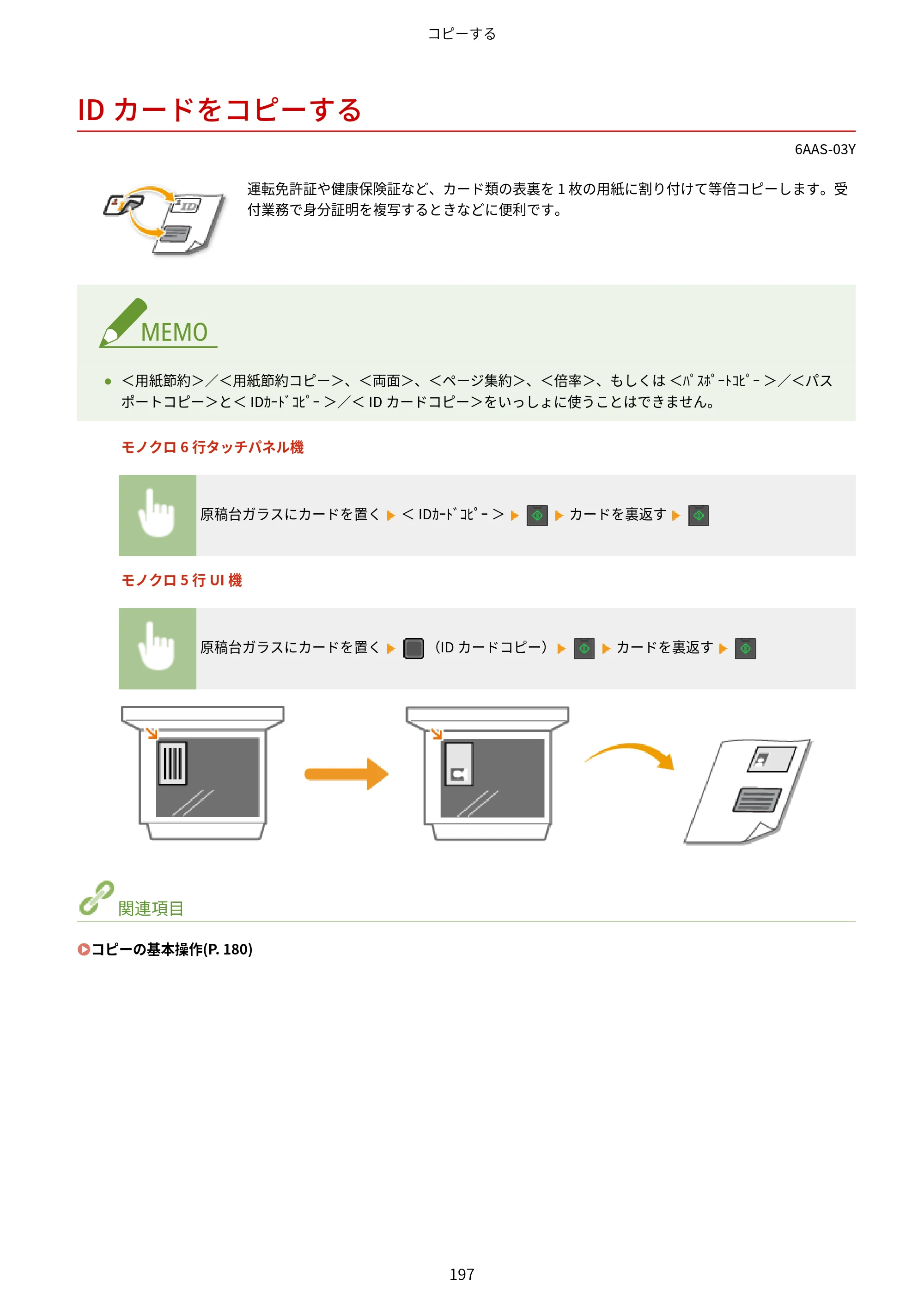 キヤノン MF269dw/MF266dn/MF265dw/MF264dw/MF262dw ユーザーズガイド 2026年6月25日更新（PDF：5.99MB） — IDカードをコピーする — 原本ページ — 204ページ