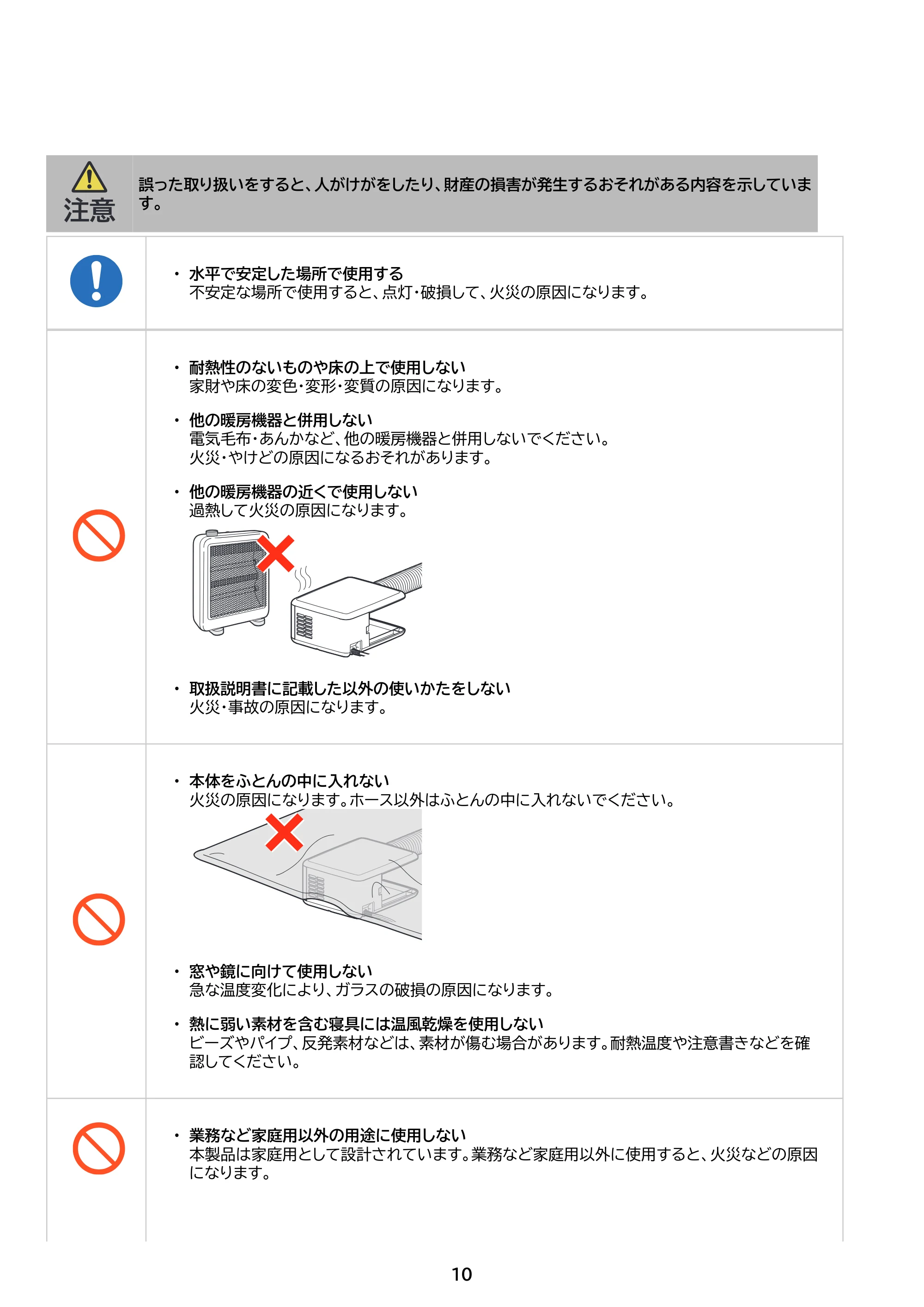 アイリスオーヤマ BSK-110 取扱説明書 — 原本ページ — 10ページ
