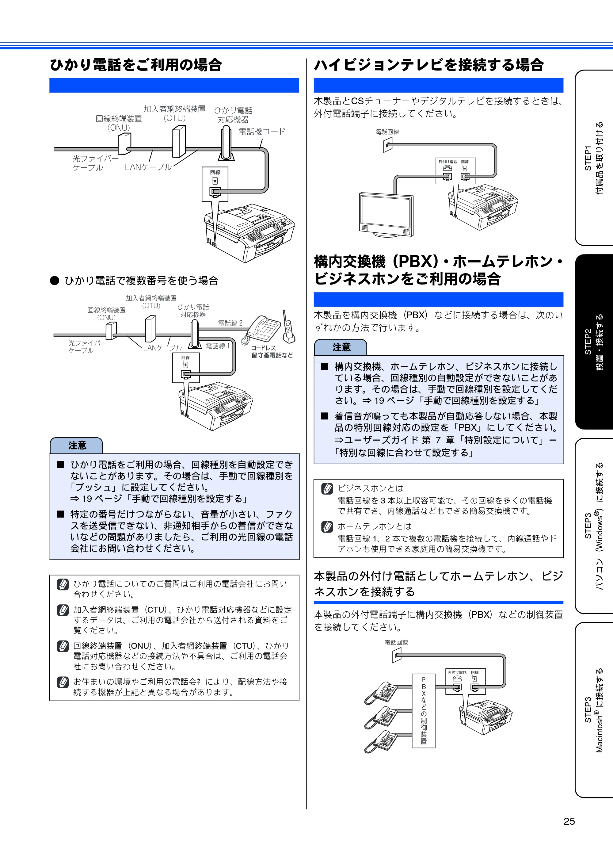 ブラザー MFC-480CN かんたん設置ガイド — ひかり電話をご利用の場合 — 原本ページ — 27ページ