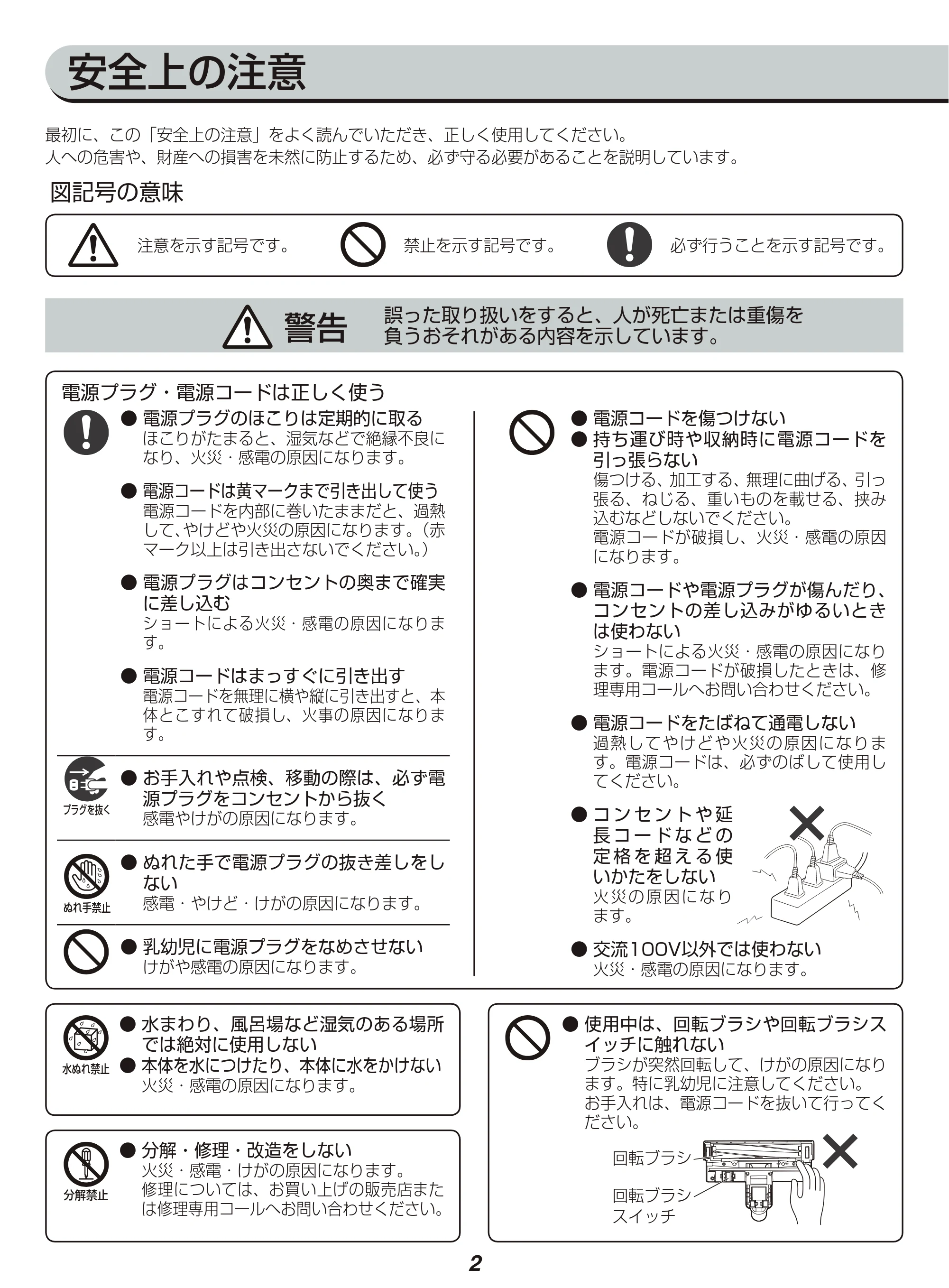 アイリスオーヤマ IC-CTP2 取扱説明書 — 原本ページ — 2ページ