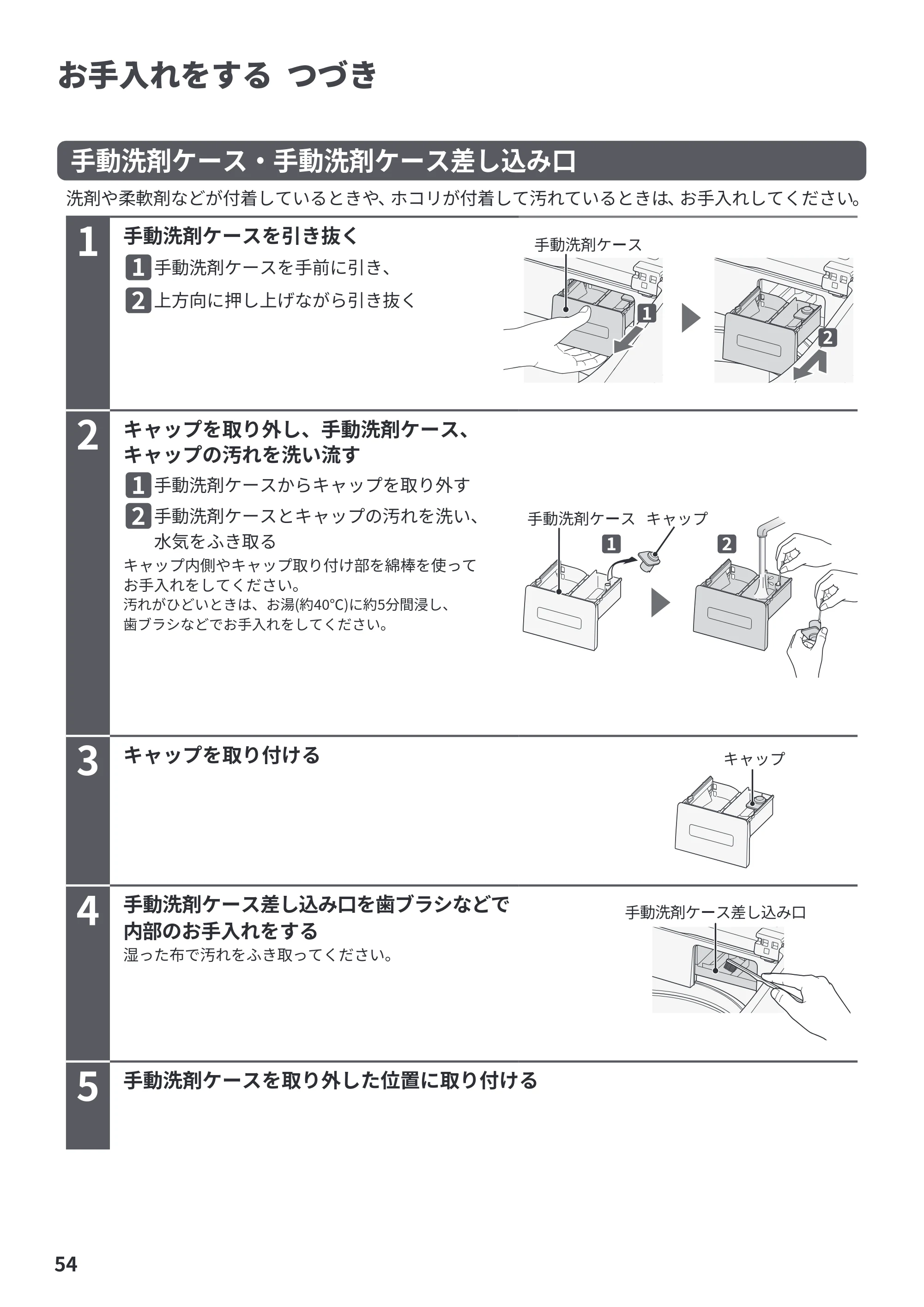 日立 BW-X100P / BW-X90P 取扱説明書 — 原本ページ — 54ページ