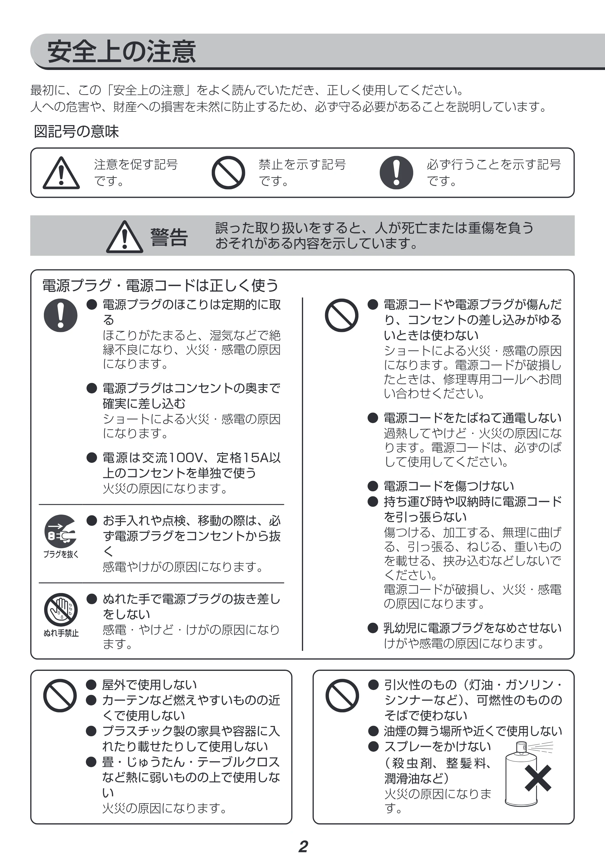 アイリスオーヤマ EOT-032-CW 取扱説明書 — 原本ページ — 2ページ