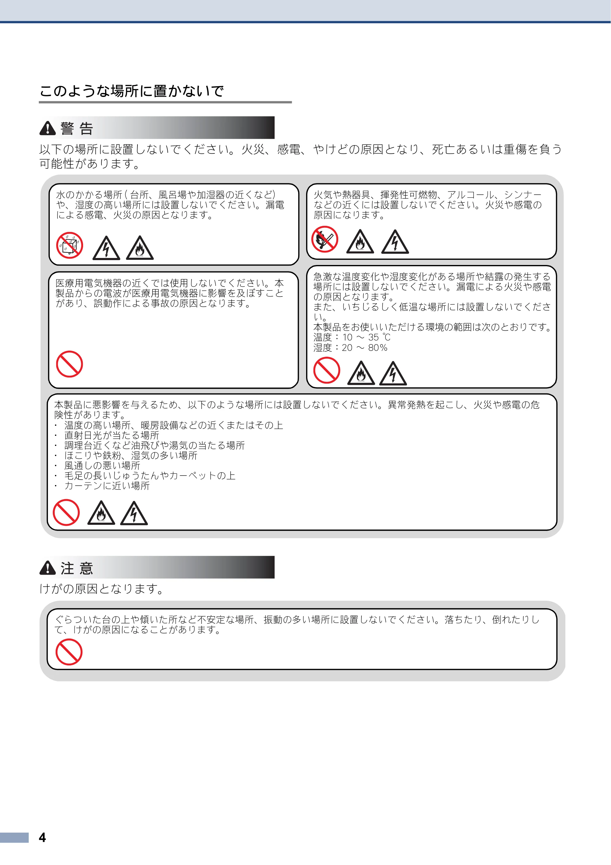 ブラザー DCP-J4225N / MFC-J4725N 安全にお使いいただくために — 原本ページ — 4ページ