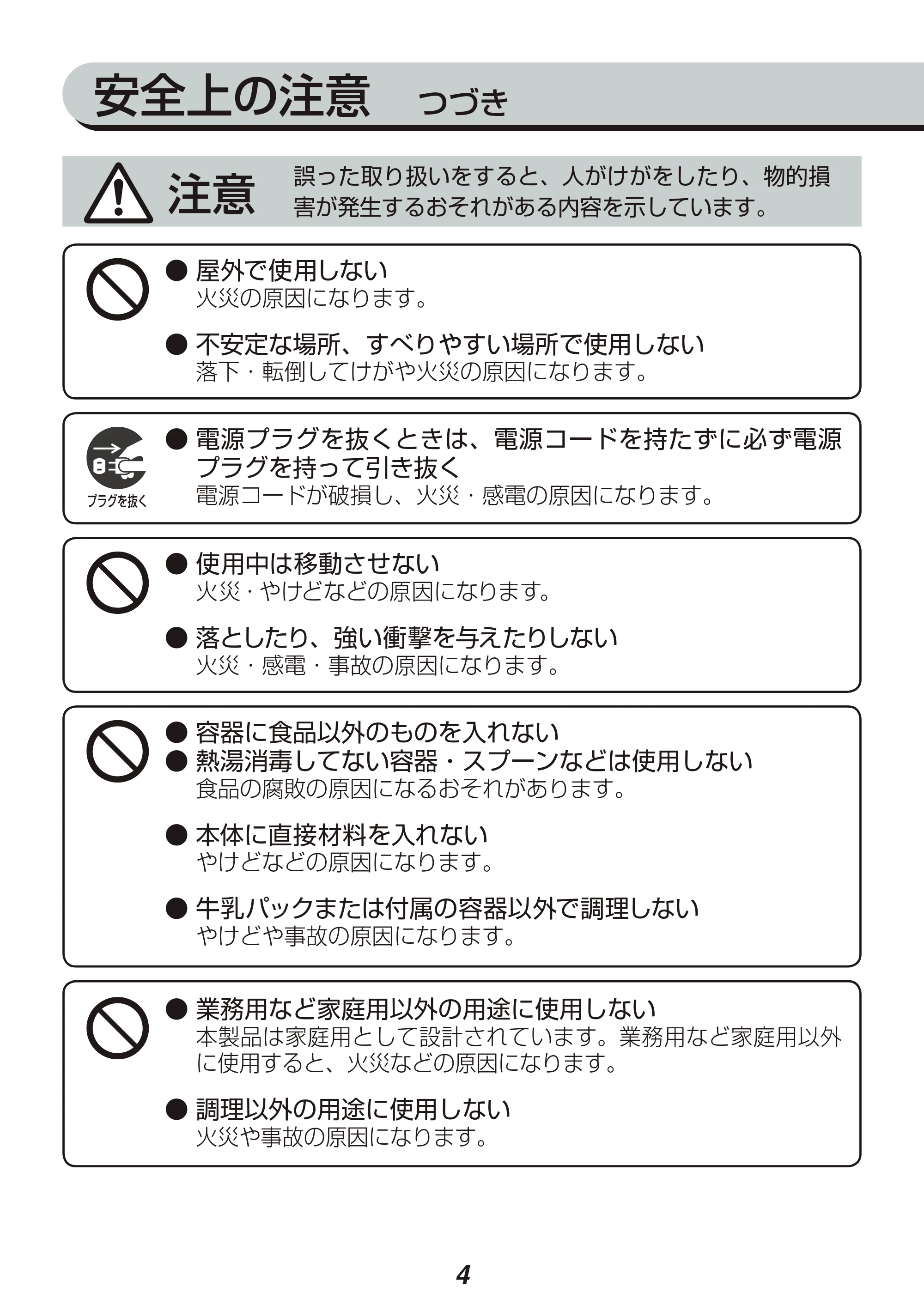 アイリスオーヤマ KYM-013 取扱説明書 — 原本ページ — 4ページ