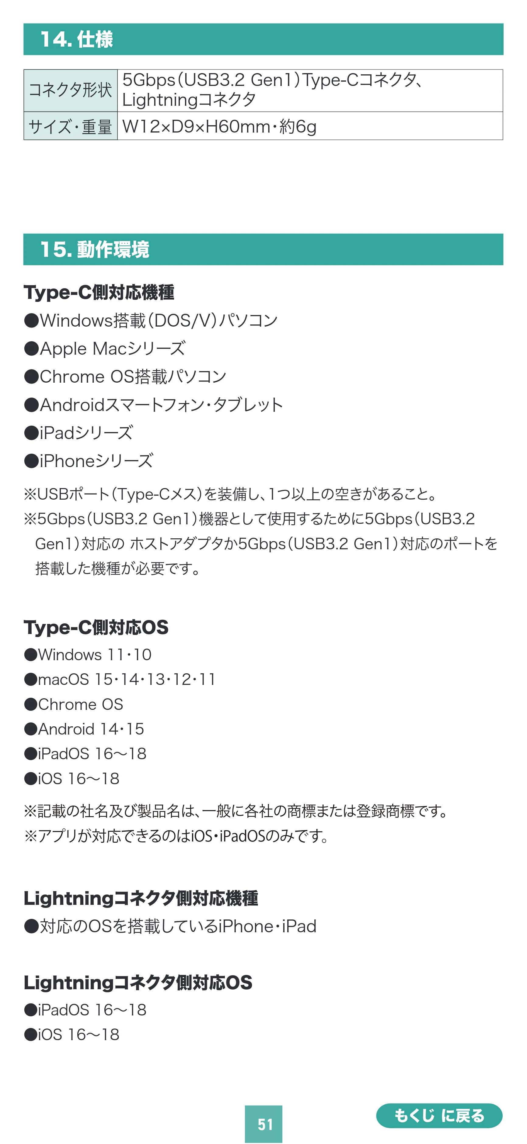 サンワサプライ 600-IPLC256GX3N / 600-IPLC64GX3N / 600-IPLC128GX3N 取扱説明書 — 原本ページ — 51ページ