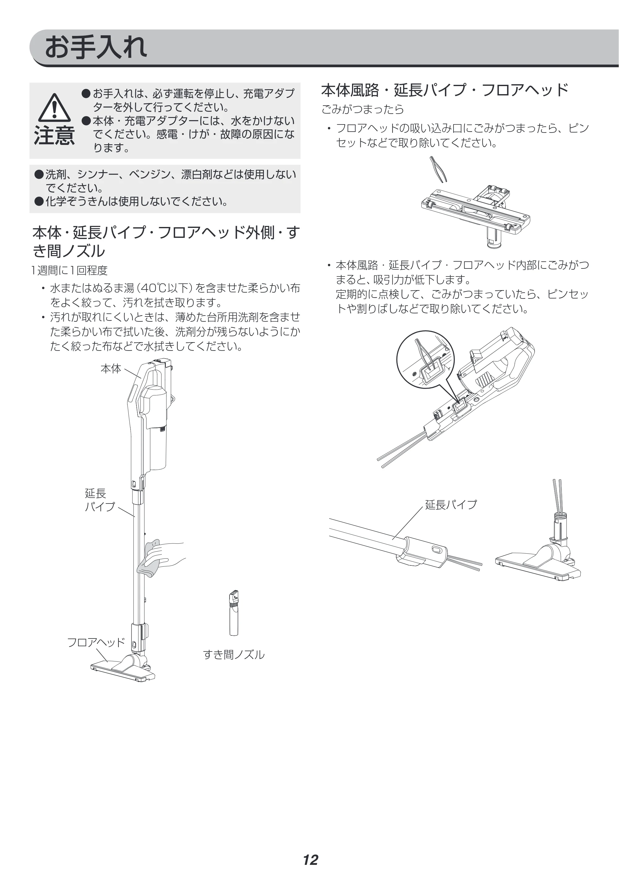アイリスオーヤマ SCD-180 取扱説明書 — 原本ページ — 12ページ