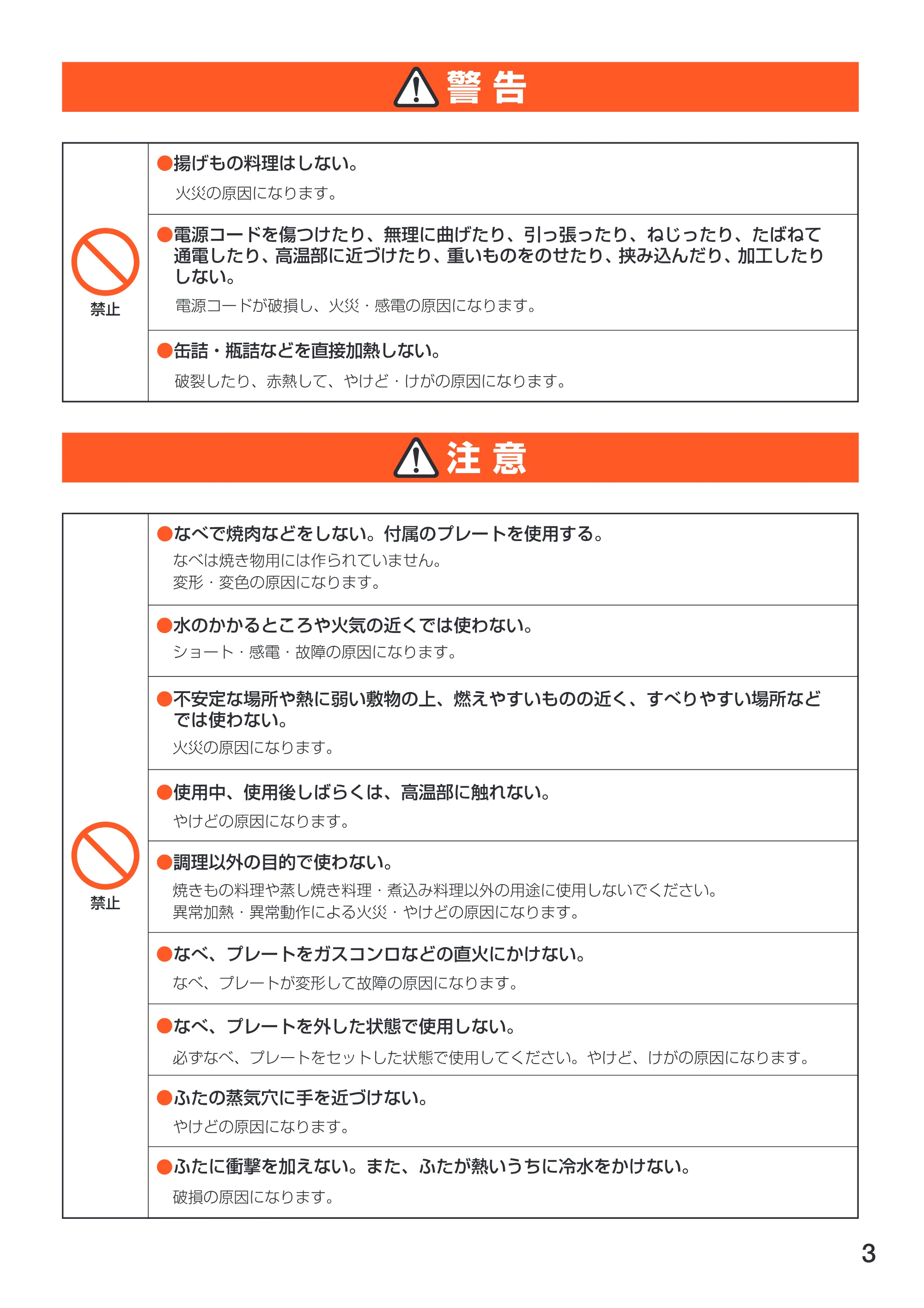 アイリスオーヤマ EMG-240 取扱説明書 — 原本ページ — 3ページ