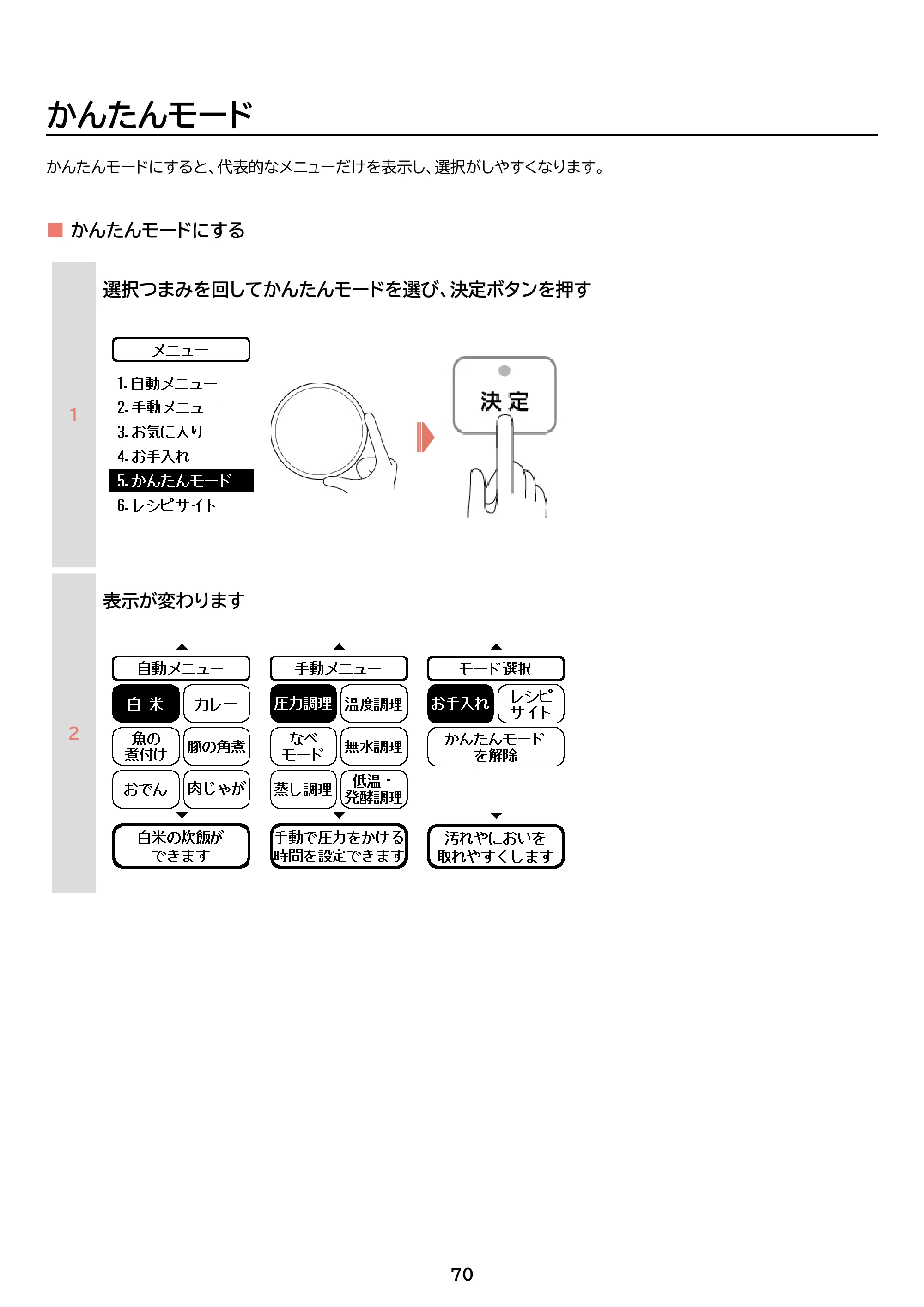 アイリスオーヤマ KPC-MB3 取扱説明書 — 原本ページ — 70ページ