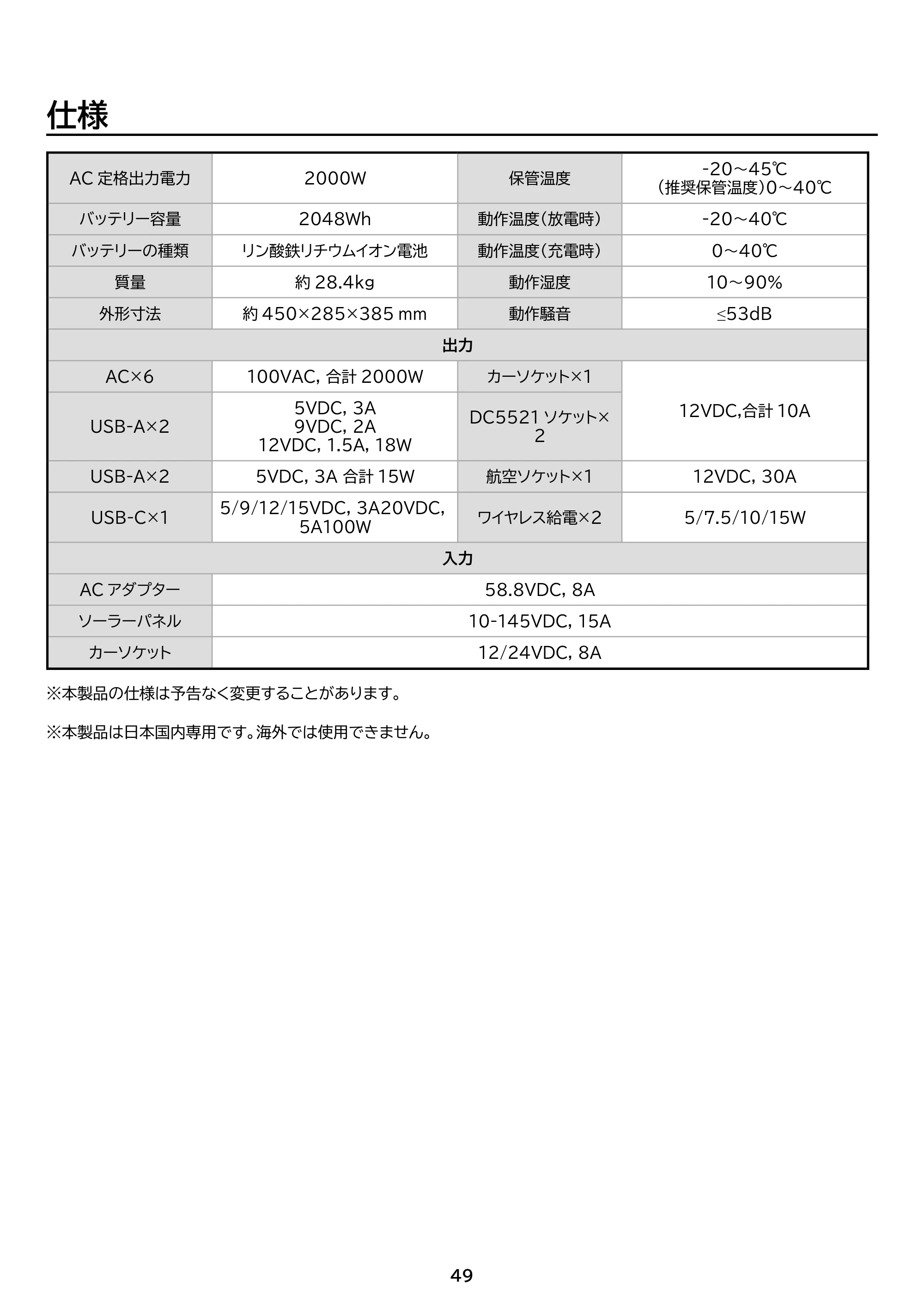アイリスオーヤマ PS2000AA-W 取扱説明書 — 原本ページ — 49ページ