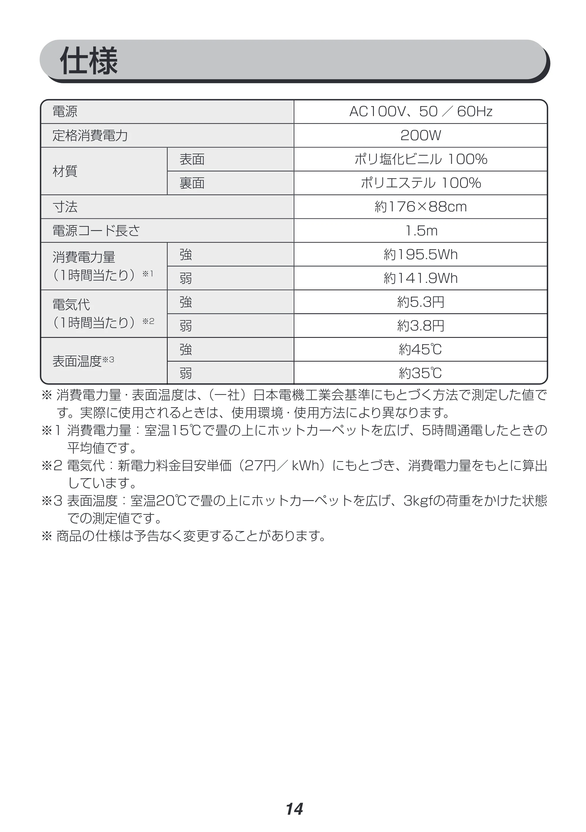 アイリスオーヤマ HCM-1809FL 取扱説明書 — 原本ページ — 14ページ