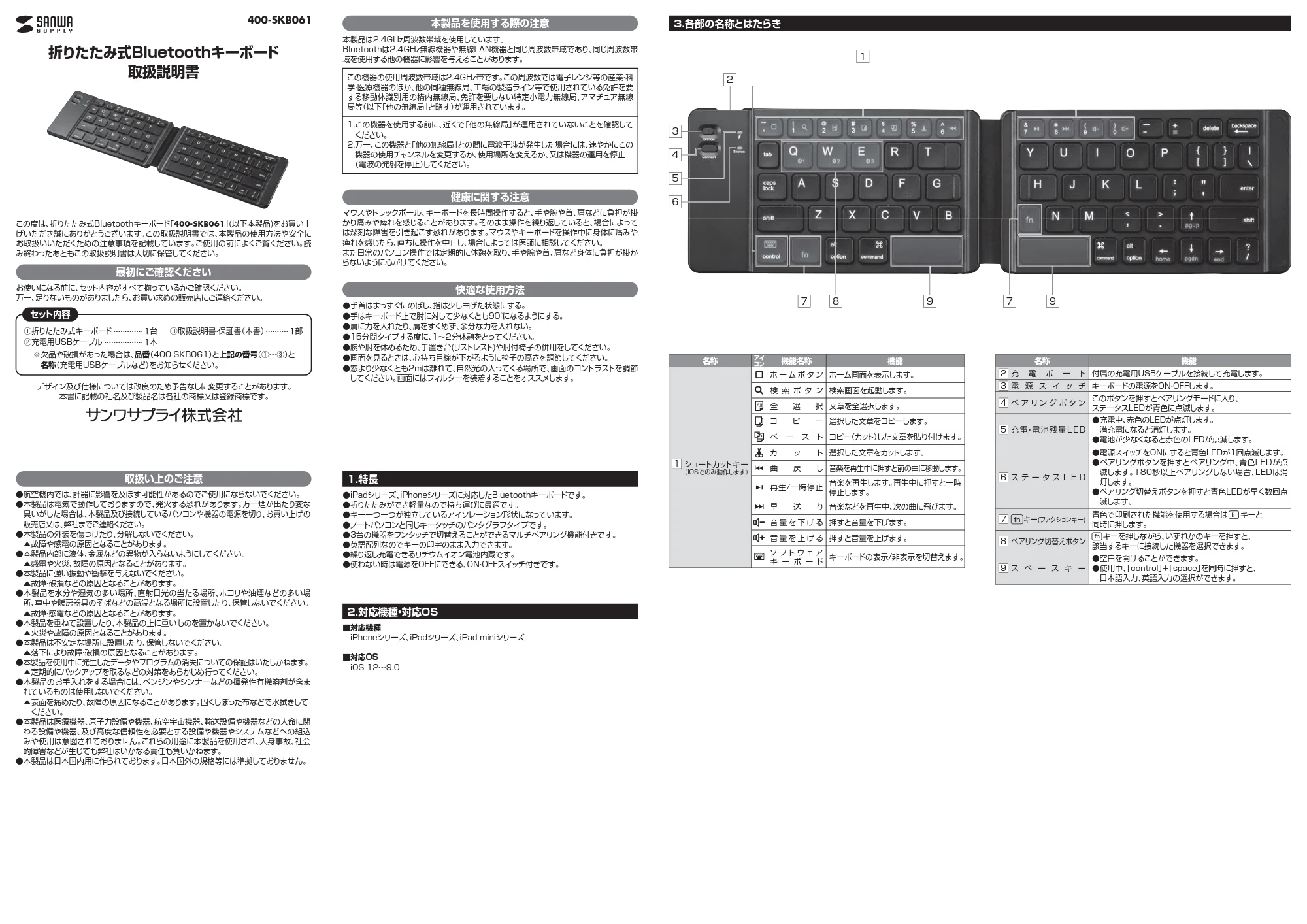 サンワサプライ OSUSUMESET-007 / OSUSUMESET-002 取扱説明書 — 原本ページ — 1ページ